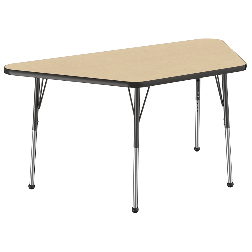 FDP 30" x 60" Trapezoid T - Molding Activity Table with Adjustable Standard Ball Glide Legs (FDP - 10071 - XX) - SchoolOutlet