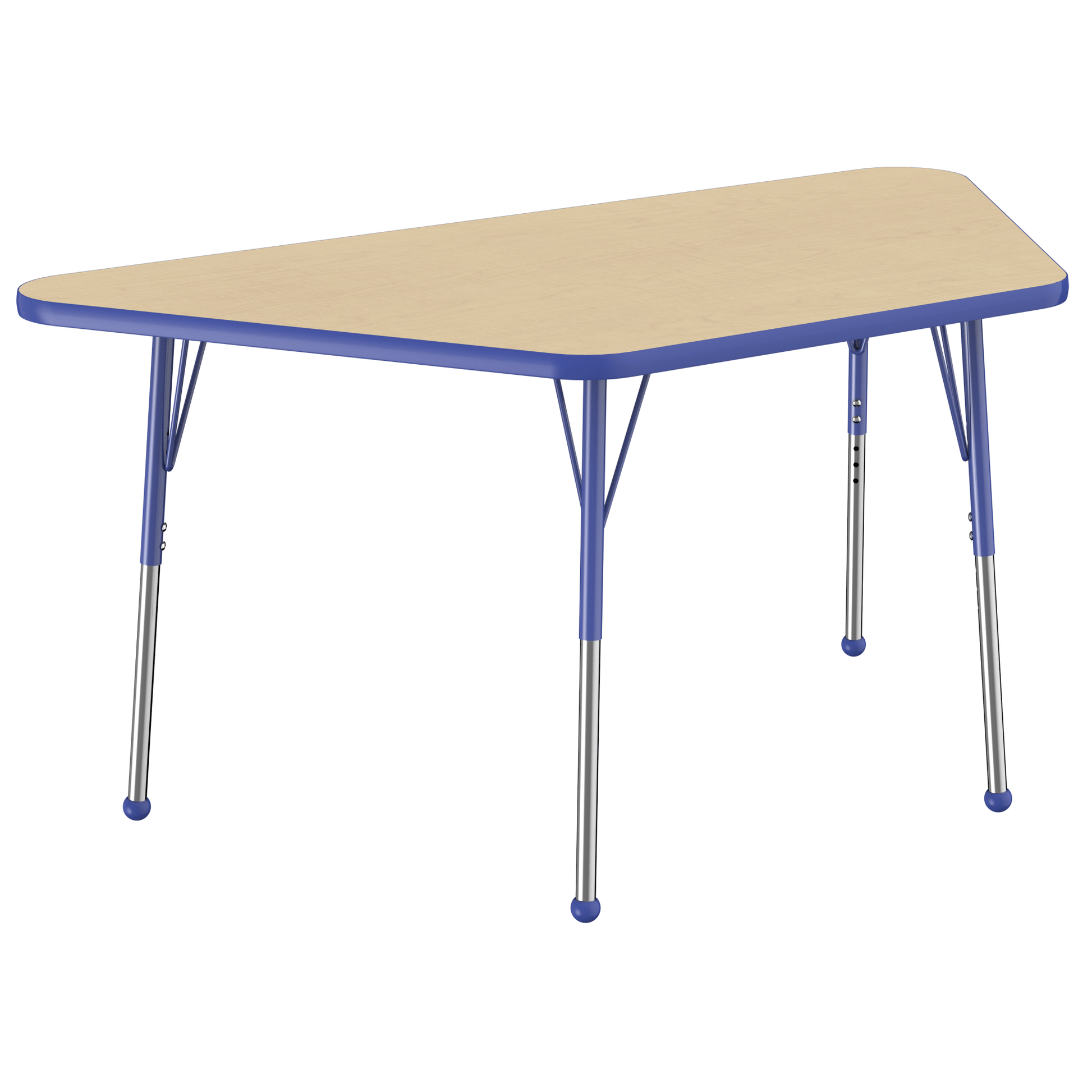 FDP 30" x 60" Trapezoid T - Molding Activity Table with Adjustable Standard Ball Glide Legs (FDP - 10071 - XX) - SchoolOutlet