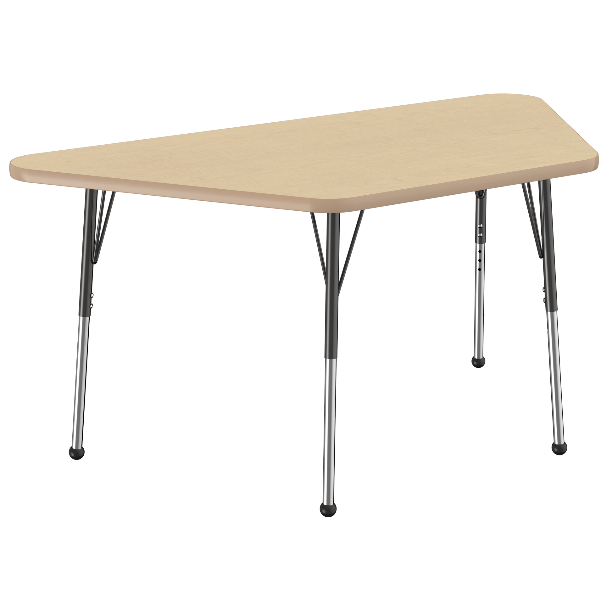 FDP 30" x 60" Trapezoid T - Molding Activity Table with Adjustable Standard Ball Glide Legs (FDP - 10071 - XX) - SchoolOutlet
