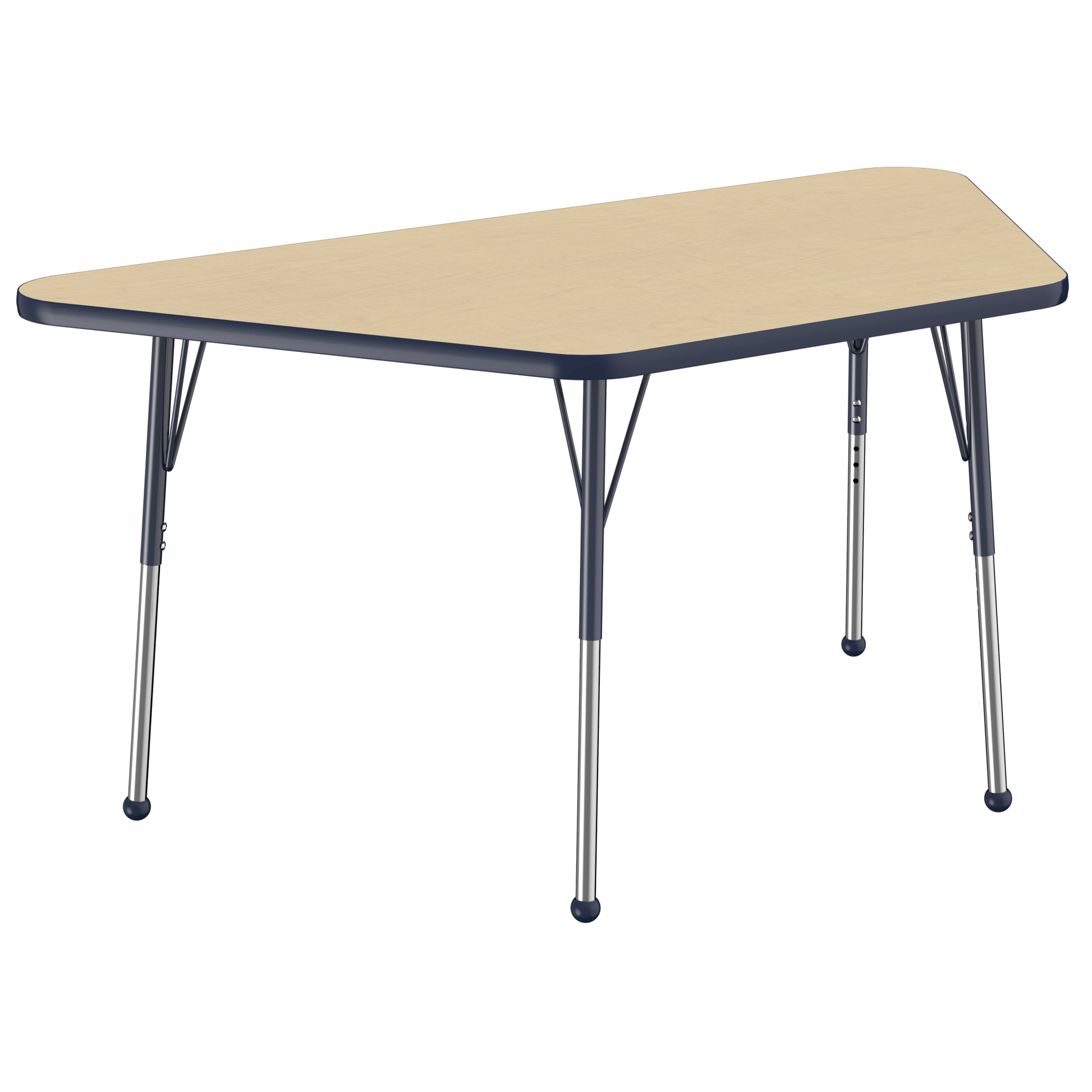 FDP 30" x 60" Trapezoid T - Molding Activity Table with Adjustable Standard Ball Glide Legs (FDP - 10071 - XX) - SchoolOutlet