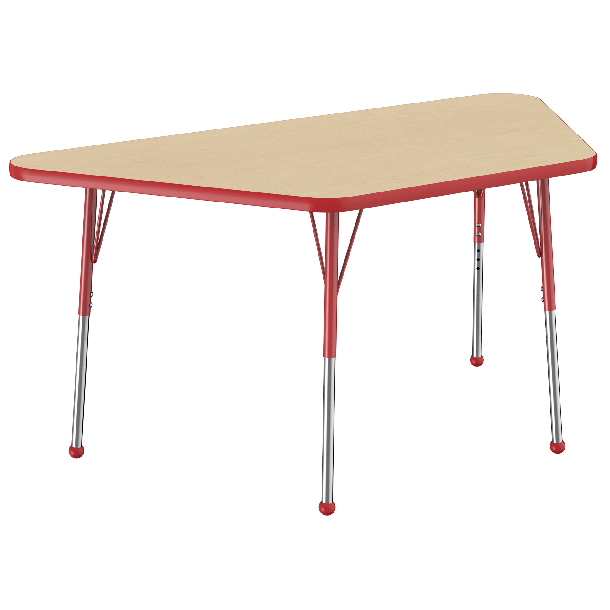 FDP 30" x 60" Trapezoid T - Molding Activity Table with Adjustable Standard Ball Glide Legs (FDP - 10071 - XX) - SchoolOutlet