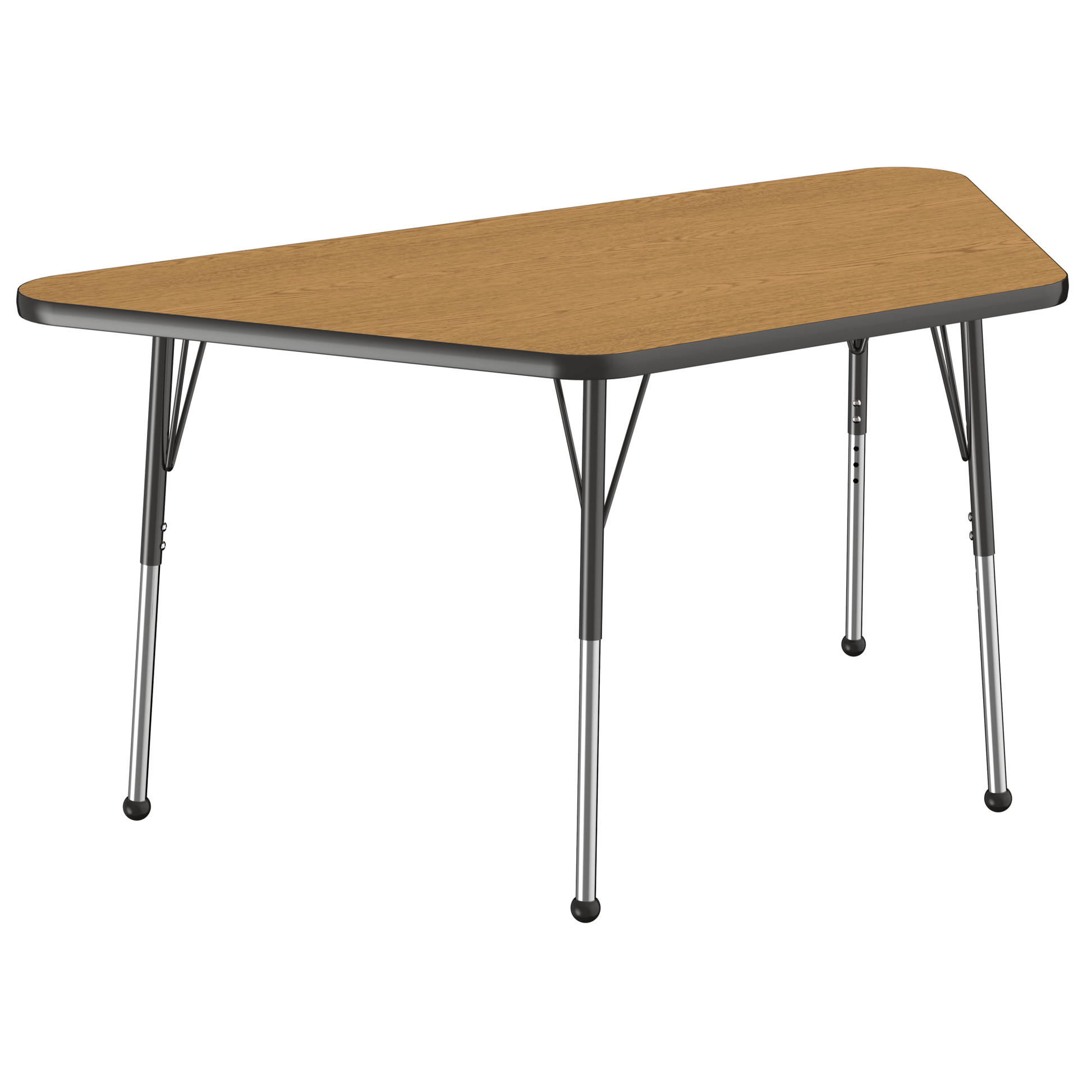 FDP 30" x 60" Trapezoid T - Molding Activity Table with Adjustable Standard Ball Glide Legs (FDP - 10071 - XX) - SchoolOutlet