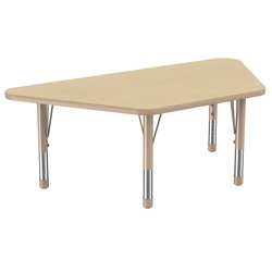 FDP 30" x 60" Trapezoid T-Molding Activity Table with Adjustable Chunky Legs (FDP-10072-XX)