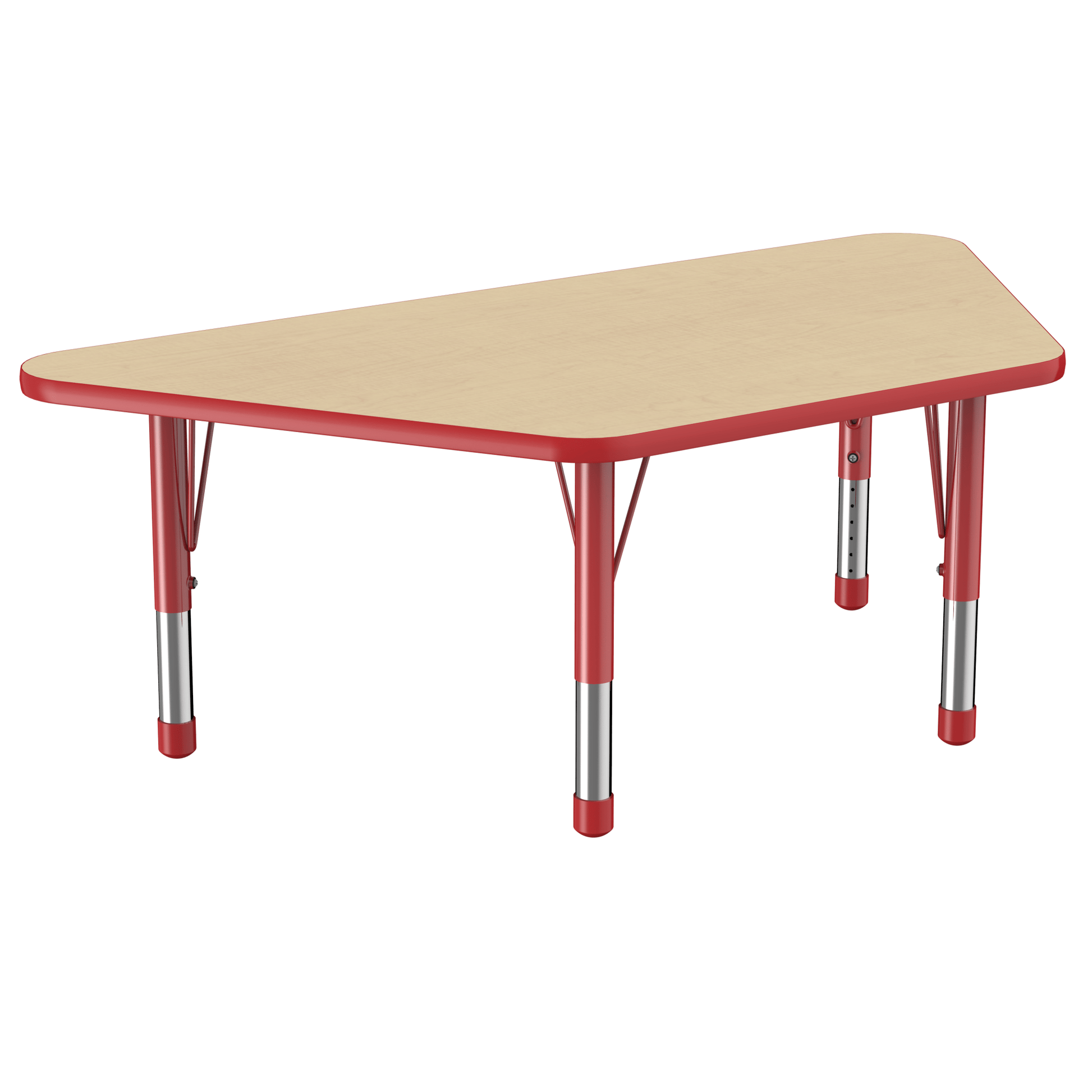 FDP 30" x 60" Trapezoid T - Molding Activity Table with Adjustable Chunky Legs (FDP - 10072 - XX) - SchoolOutlet