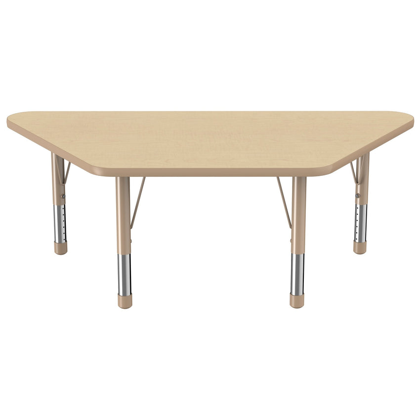FDP 30" x 60" Trapezoid T - Molding Activity Table with Adjustable Chunky Legs (FDP - 10072 - XX) - SchoolOutlet