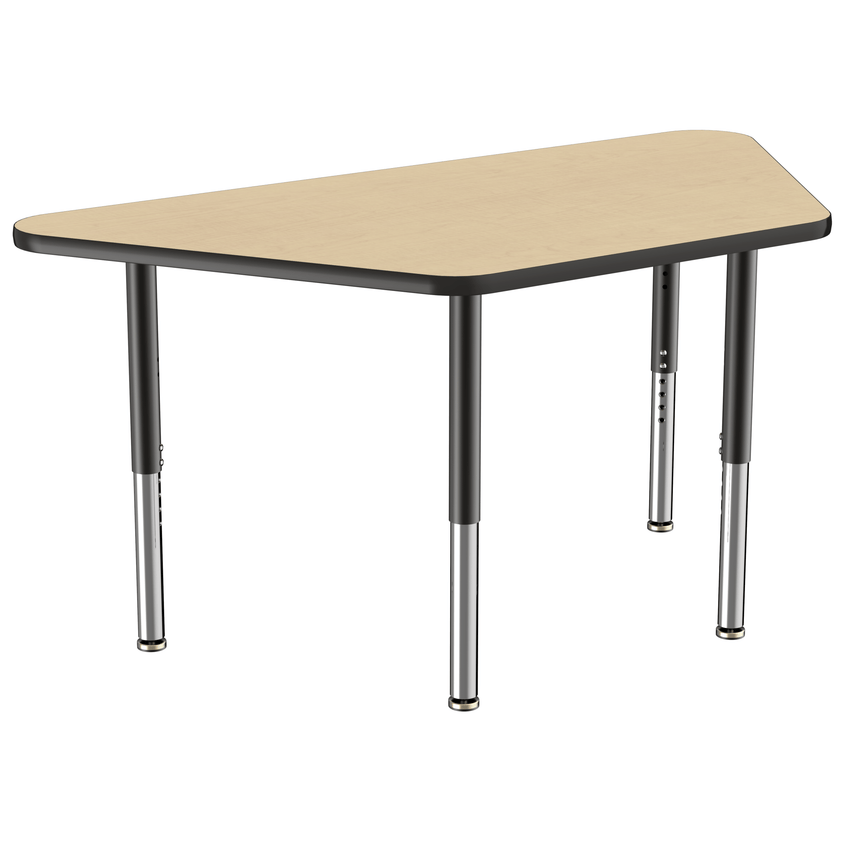 FDP 30" x 60" Trapezoid T - Molding Activity Table with Adjustable Super Legs (FDP - 10073 - XX) - SchoolOutlet