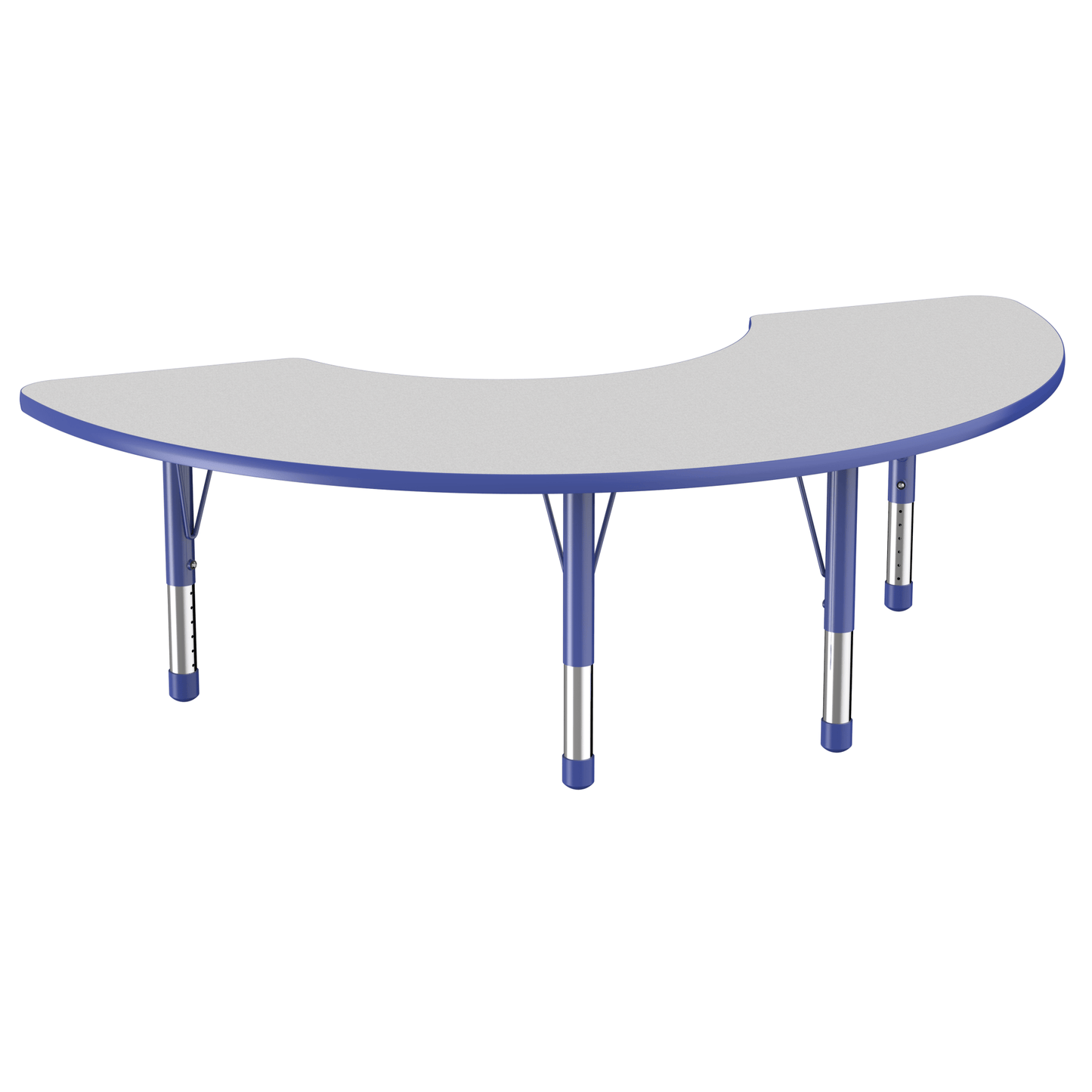 FDP 36" x 72" Half Moon T - Molding Activity Table with Adjustable Chunky Legs (FDP - 10079 - XX) - SchoolOutlet