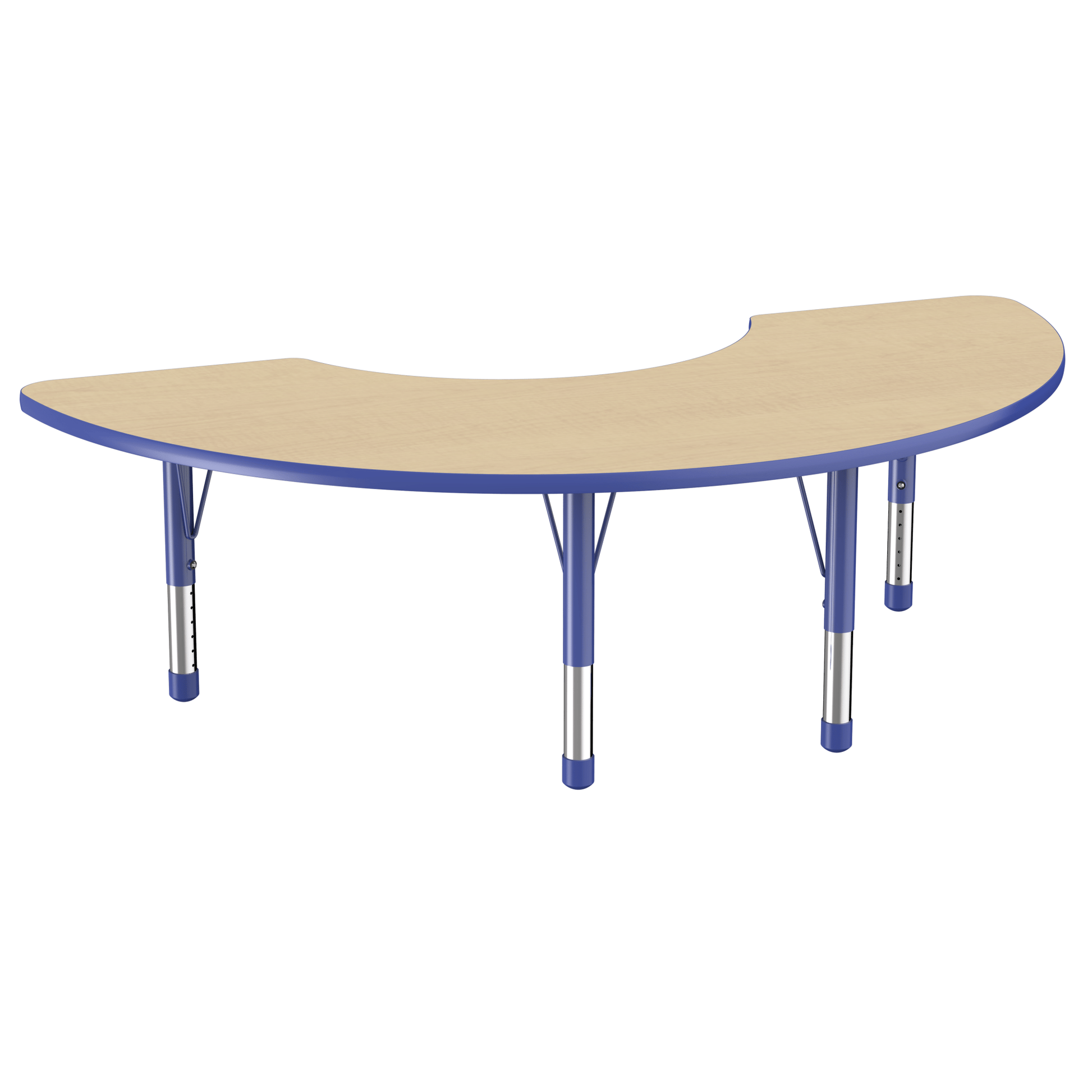 FDP 36" x 72" Half Moon T - Molding Activity Table with Adjustable Chunky Legs (FDP - 10079 - XX) - SchoolOutlet