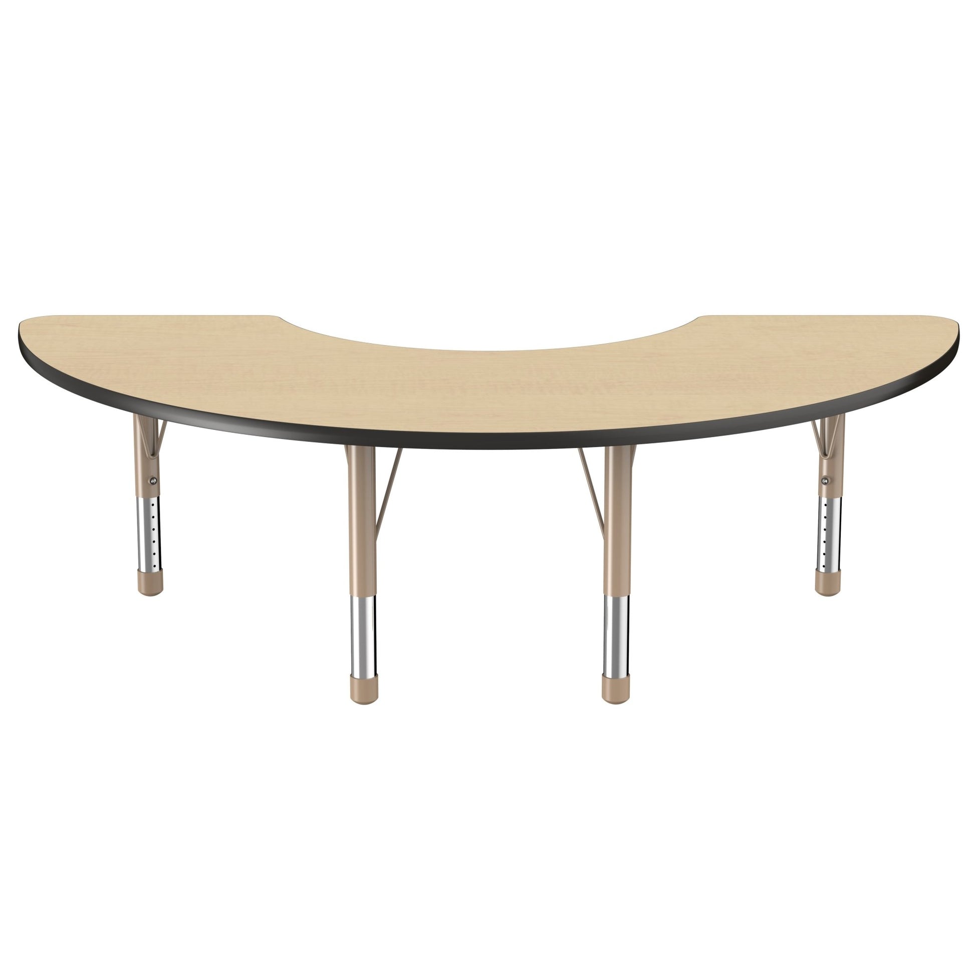 FDP 36" x 72" Half Moon T - Molding Activity Table with Adjustable Chunky Legs (FDP - 10079 - XX) - SchoolOutlet