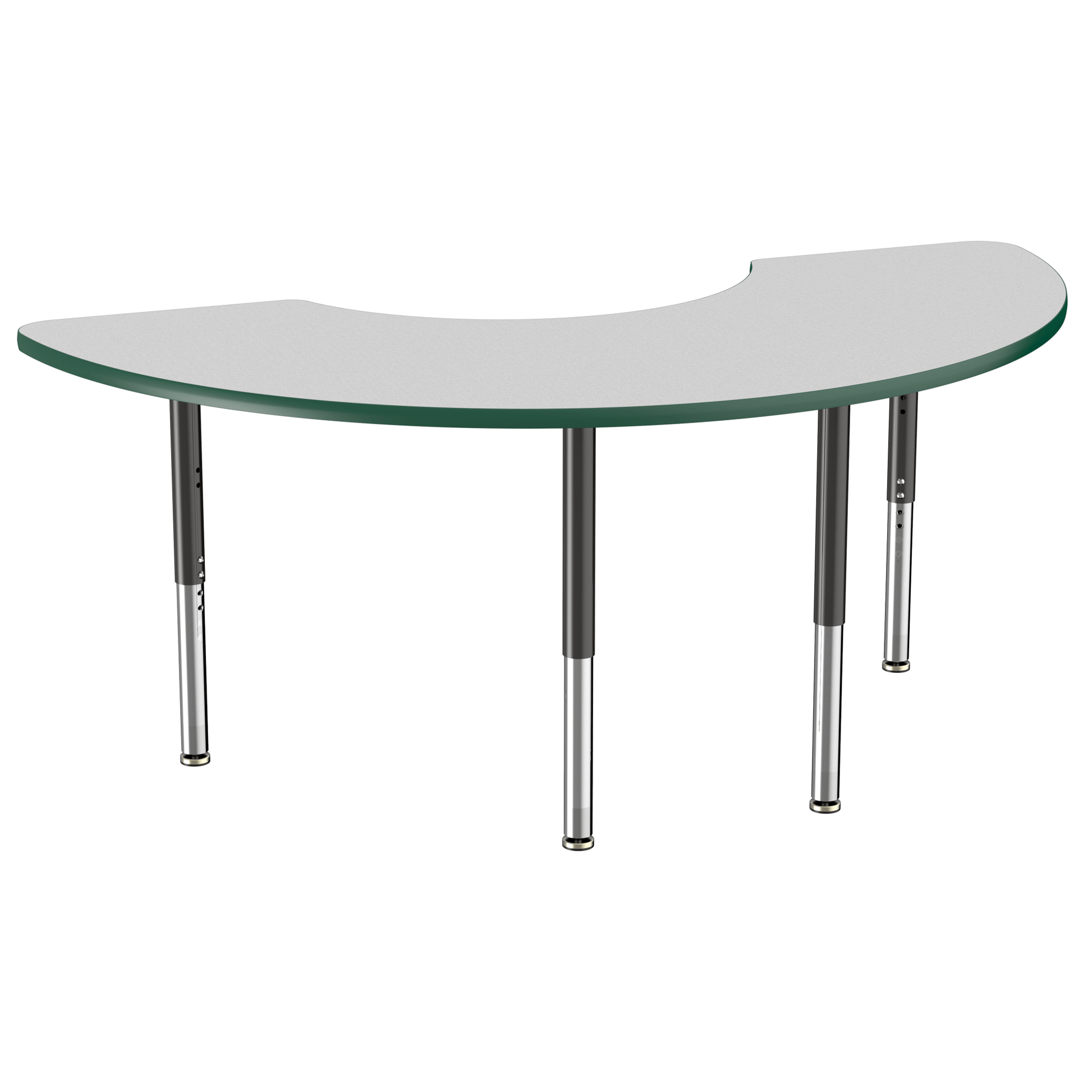 FDP 36" x 72" Half Moon T - Molding Activity Table with Adjustable Super Legs (FDP - 10080 - XX) - SchoolOutlet