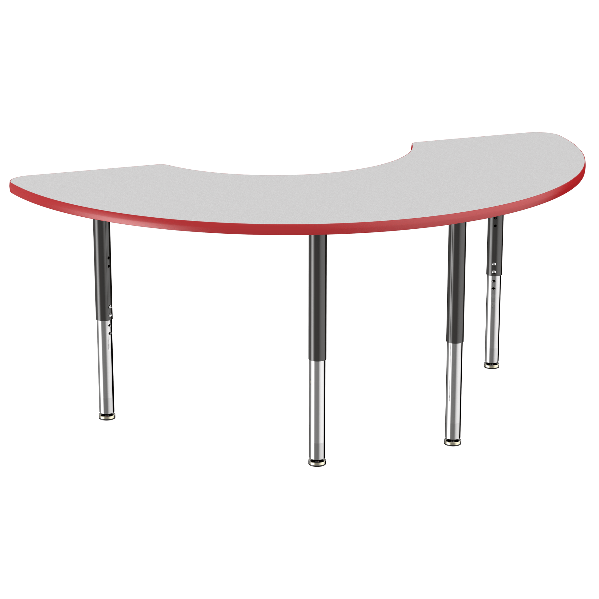 FDP 36" x 72" Half Moon T - Molding Activity Table with Adjustable Super Legs (FDP - 10080 - XX) - SchoolOutlet