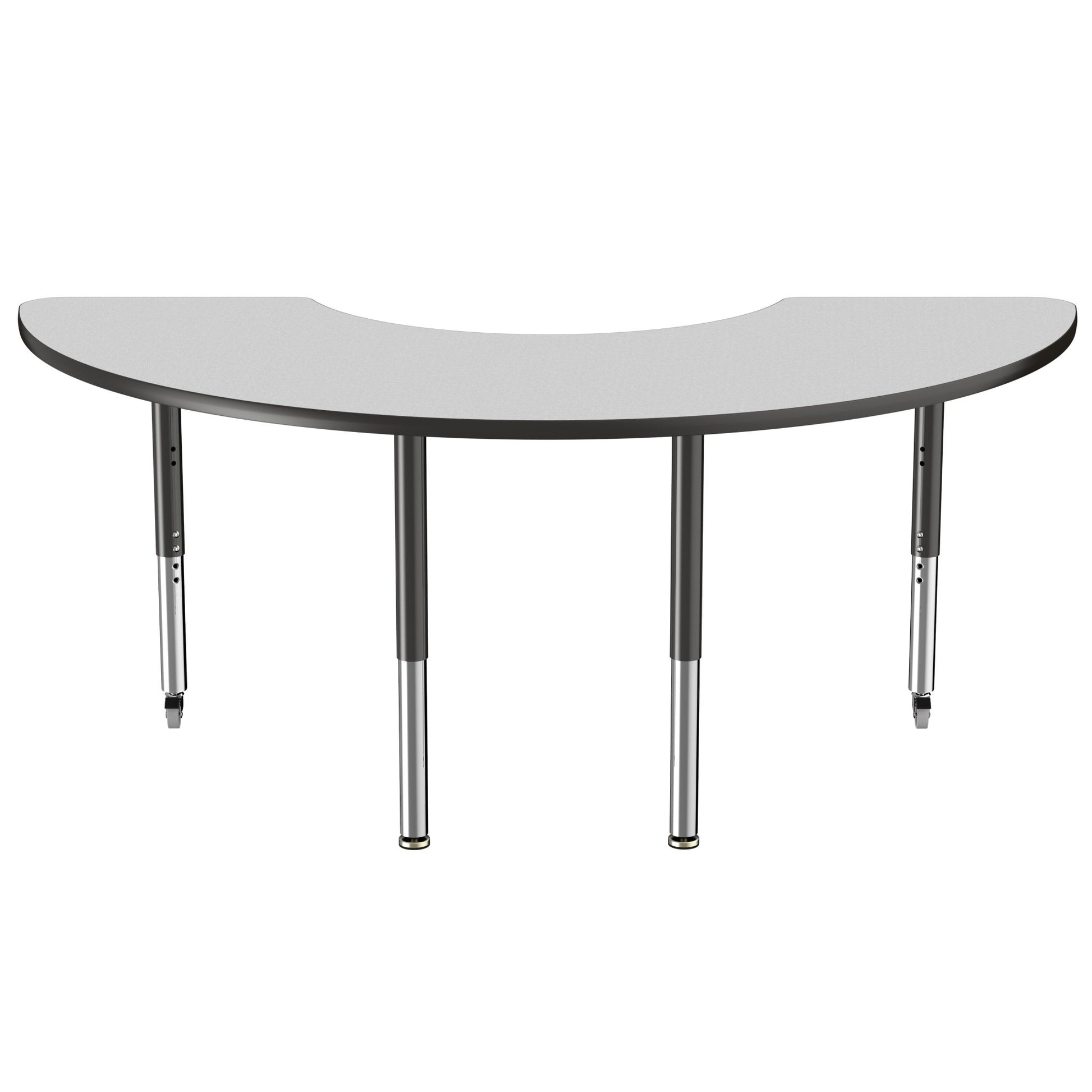 FDP 36" x 72" Half Moon T - Molding Activity Table with Adjustable Super Legs (FDP - 10080 - XX) - SchoolOutlet