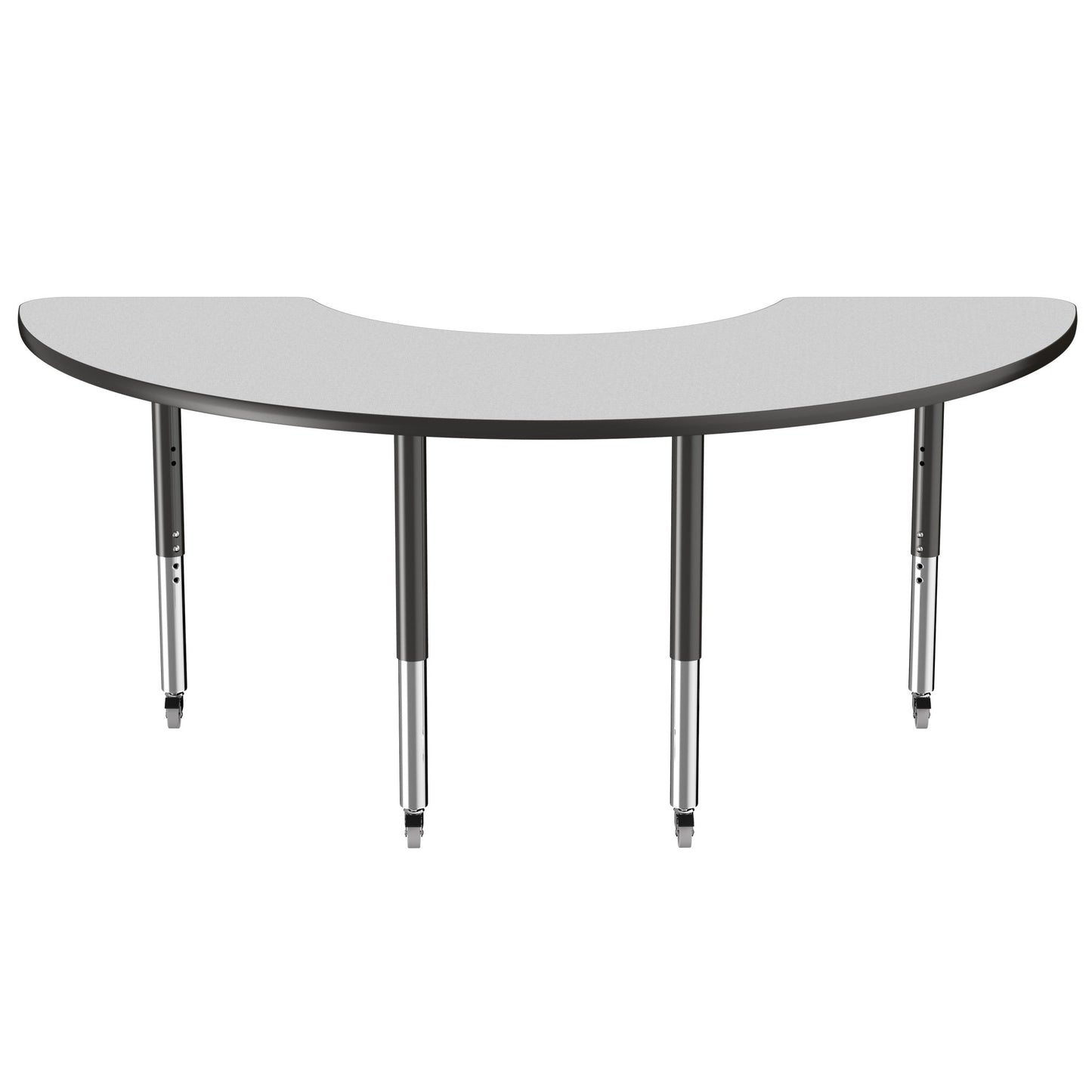 FDP 36" x 72" Half Moon T - Molding Activity Table with Adjustable Super Legs (FDP - 10080 - XX) - SchoolOutlet