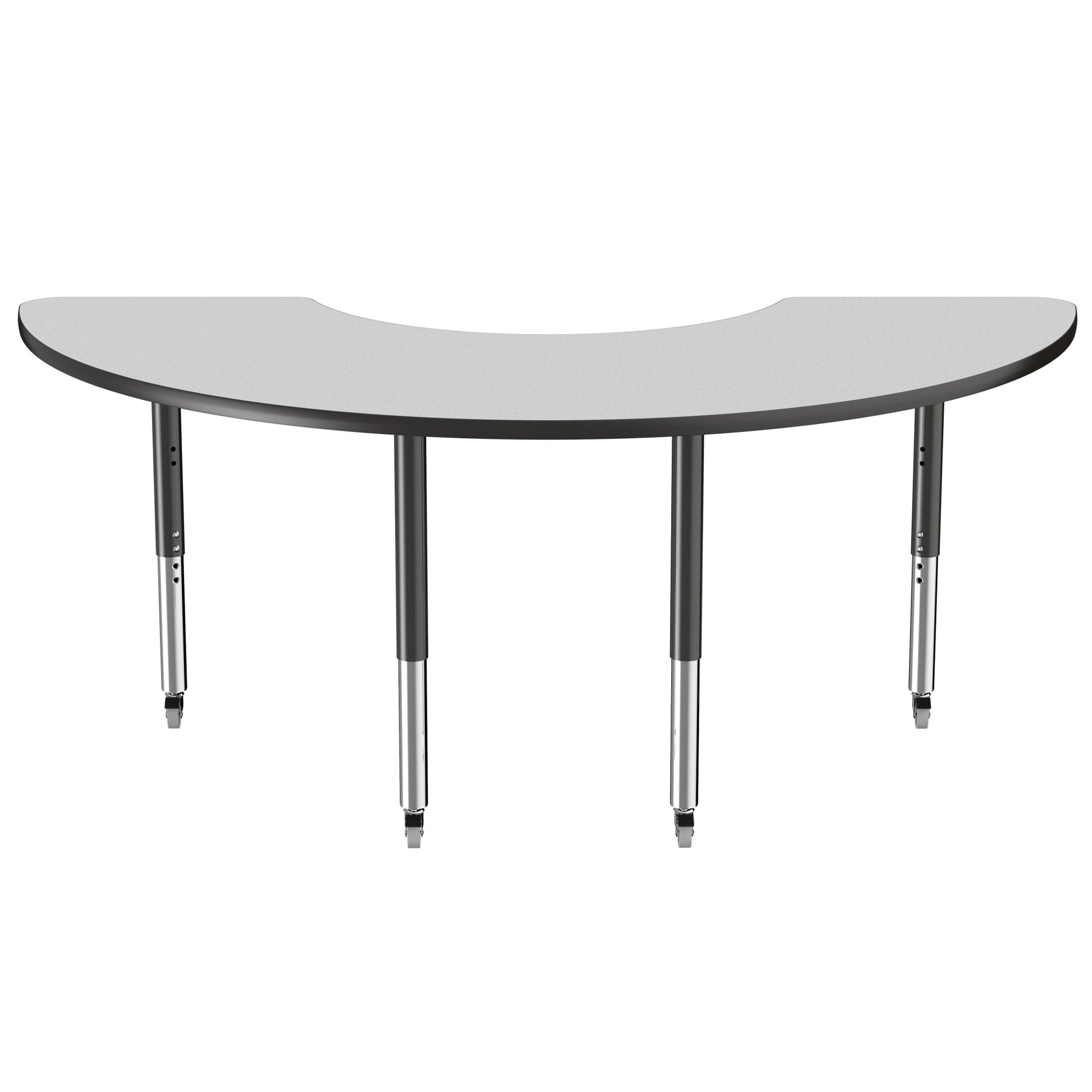 FDP 36" x 72" Half Moon T - Molding Activity Table with Adjustable Super Legs (FDP - 10080 - XX) - SchoolOutlet