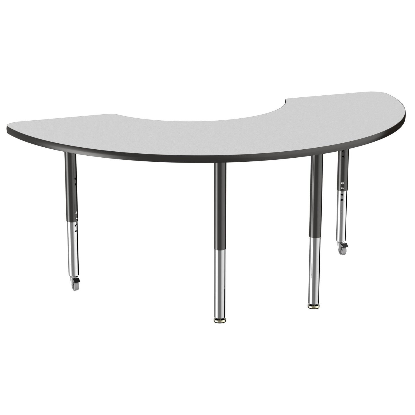 FDP 36" x 72" Half Moon T - Molding Activity Table with Adjustable Super Legs (FDP - 10080 - XX) - SchoolOutlet