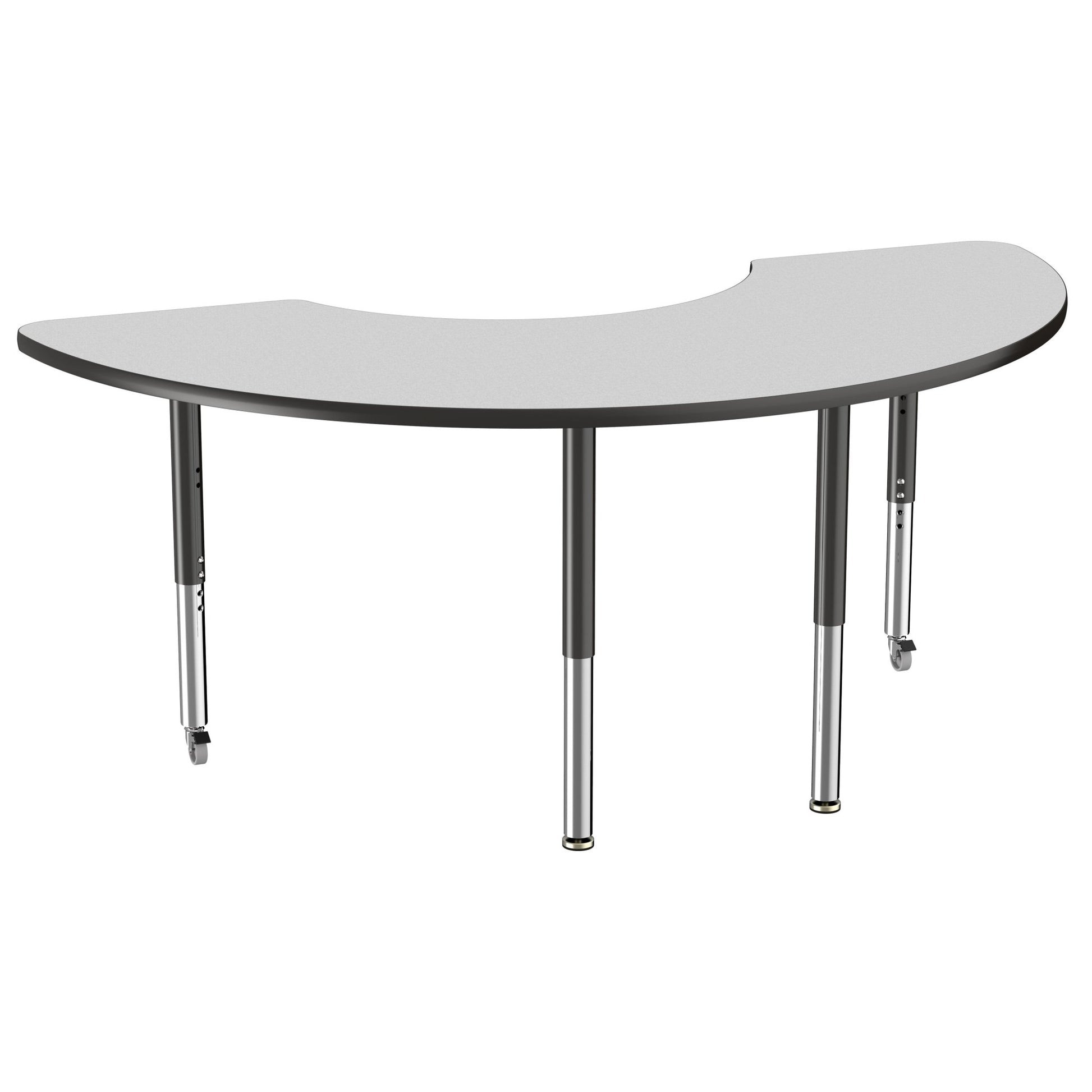 FDP 36" x 72" Half Moon T - Molding Activity Table with Adjustable Super Legs (FDP - 10080 - XX) - SchoolOutlet