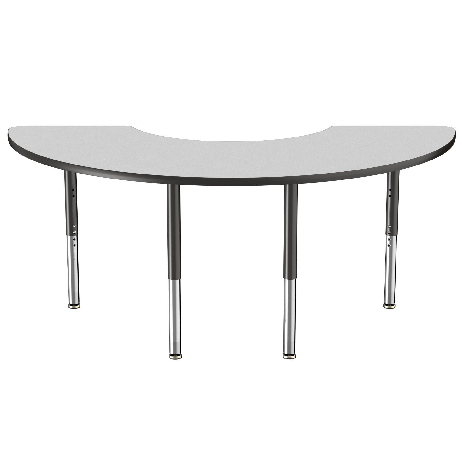 FDP 36" x 72" Half Moon T - Molding Activity Table with Adjustable Super Legs (FDP - 10080 - XX) - SchoolOutlet