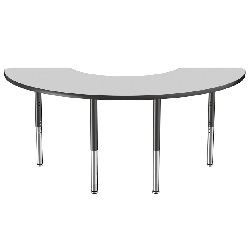 FDP 36" x 72" Half Moon T - Molding Activity Table with Adjustable Super Legs (FDP - 10080 - XX) - SchoolOutlet