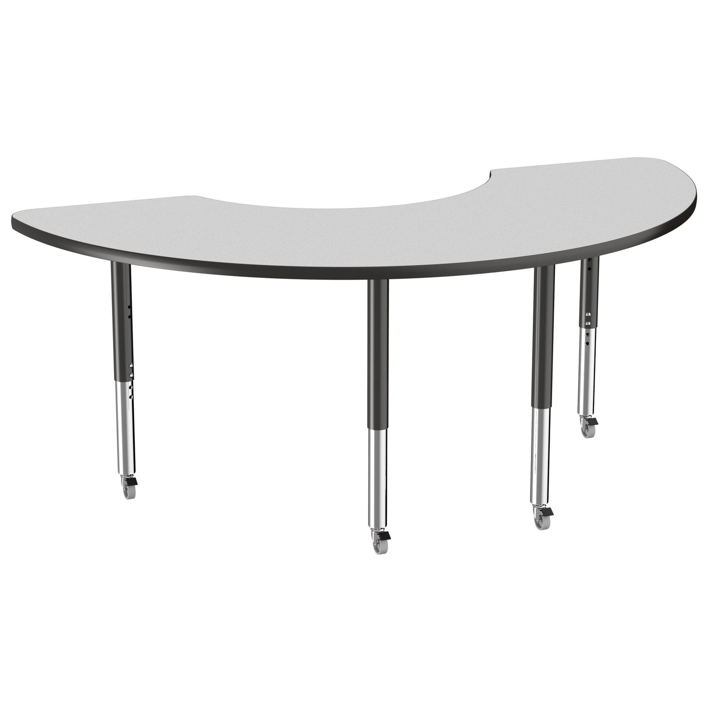 FDP 36" x 72" Half Moon T - Molding Activity Table with Adjustable Super Legs (FDP - 10080 - XX) - SchoolOutlet
