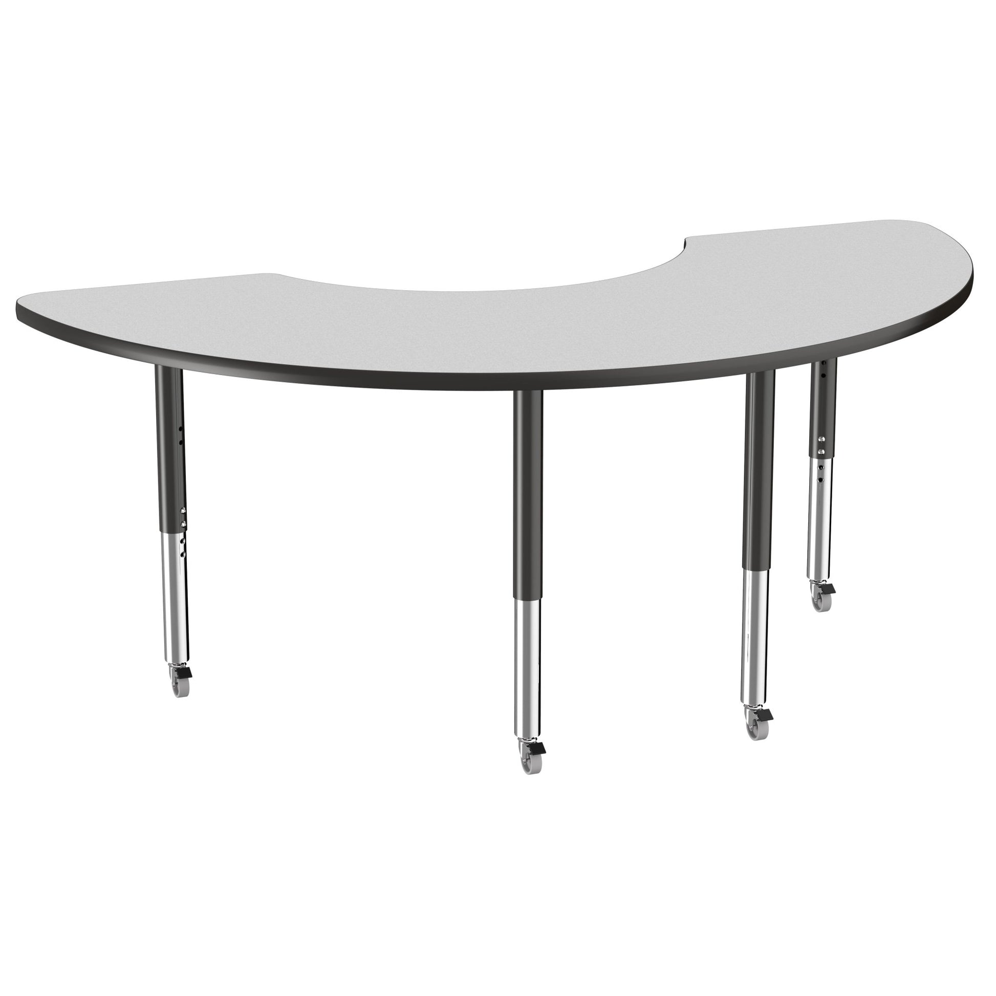 FDP 36" x 72" Half Moon T - Molding Activity Table with Adjustable Super Legs (FDP - 10080 - XX) - SchoolOutlet