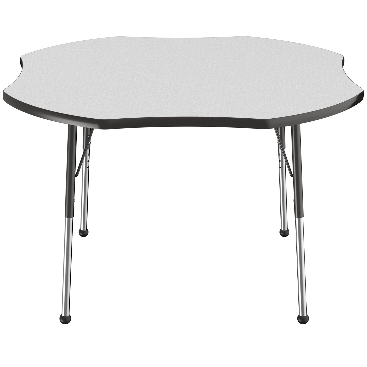 FDP 48" x 48" Clover T - Molding Activity Table with Adjustable Standard Ball Glide Legs (FDP - 10082 - XX) - SchoolOutlet