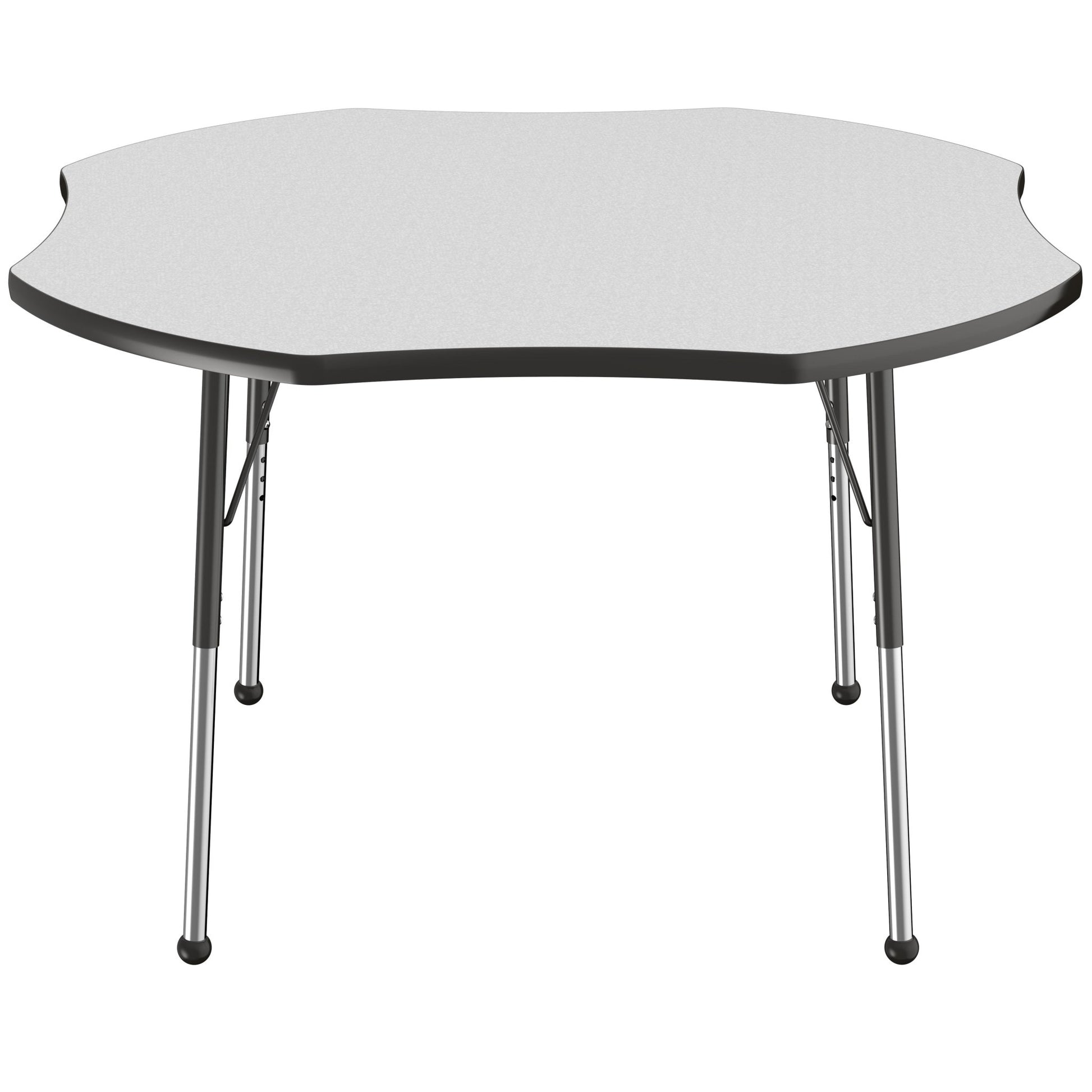 FDP 48" x 48" Clover T - Molding Activity Table with Adjustable Standard Ball Glide Legs (FDP - 10082 - XX) - SchoolOutlet