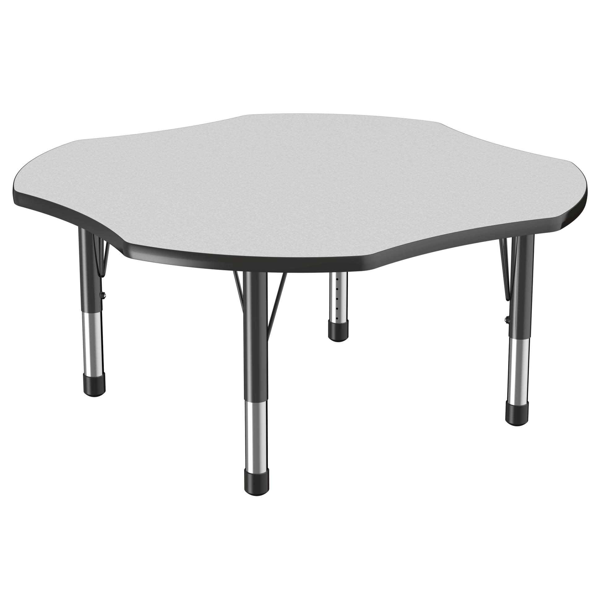 FDP 48" x 48" Clover T - Molding Activity Table with Adjustable Chunky Legs (FDP - 10083 - XX) - SchoolOutlet
