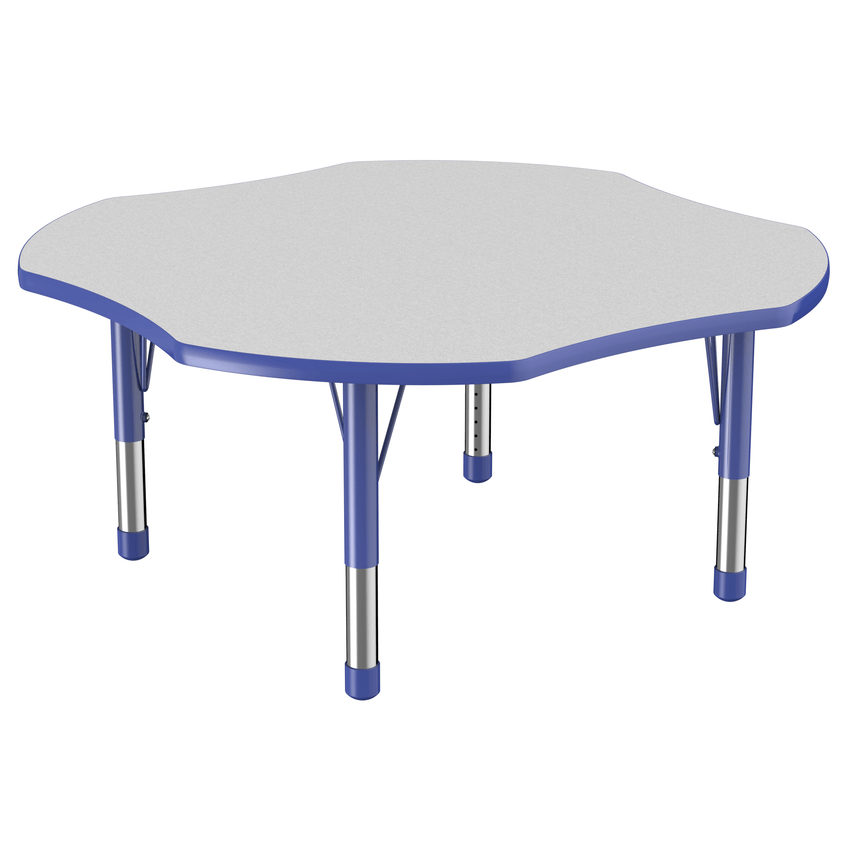 FDP 48" x 48" Clover T - Molding Activity Table with Adjustable Chunky Legs (FDP - 10083 - XX) - SchoolOutlet