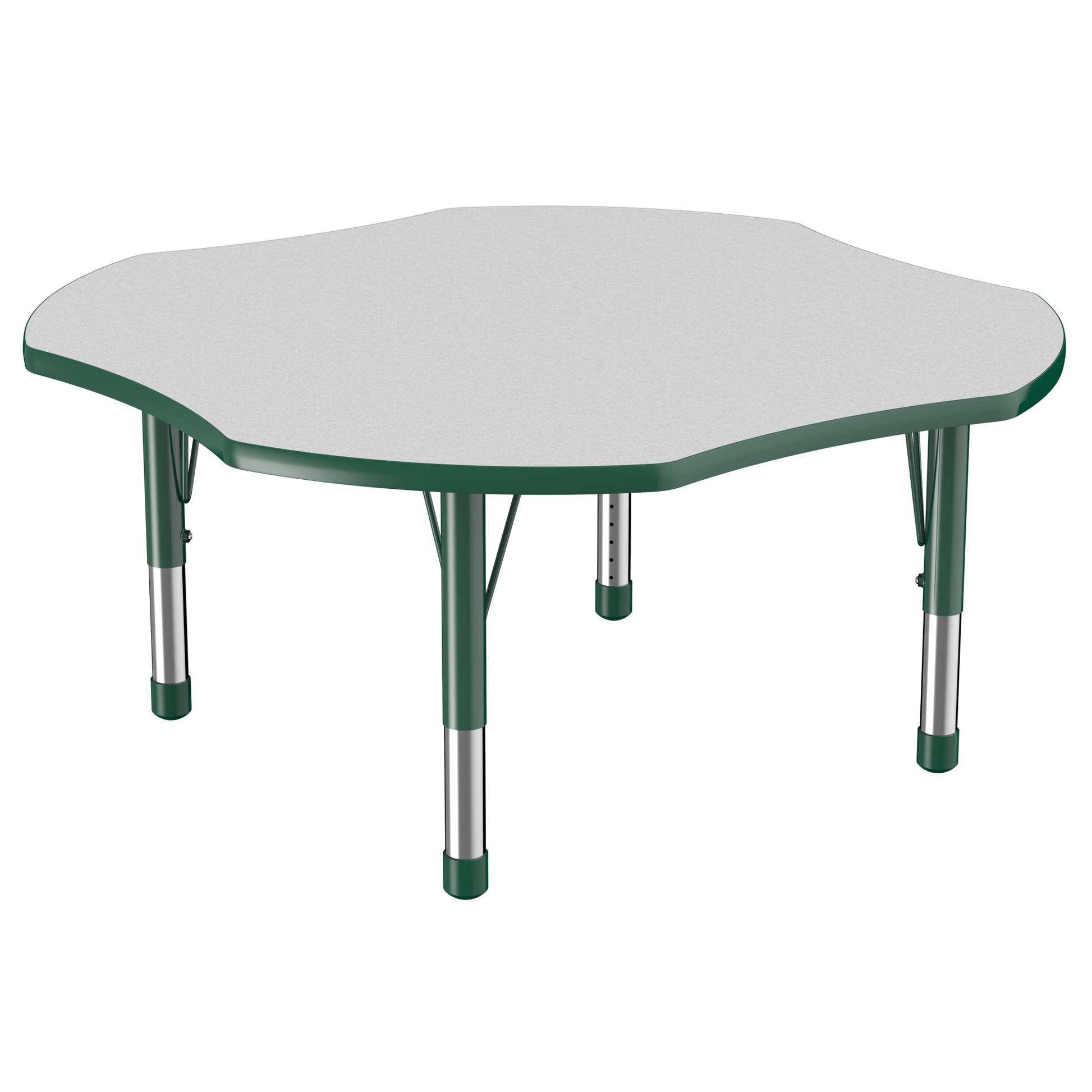 FDP 48" x 48" Clover T - Molding Activity Table with Adjustable Chunky Legs (FDP - 10083 - XX) - SchoolOutlet