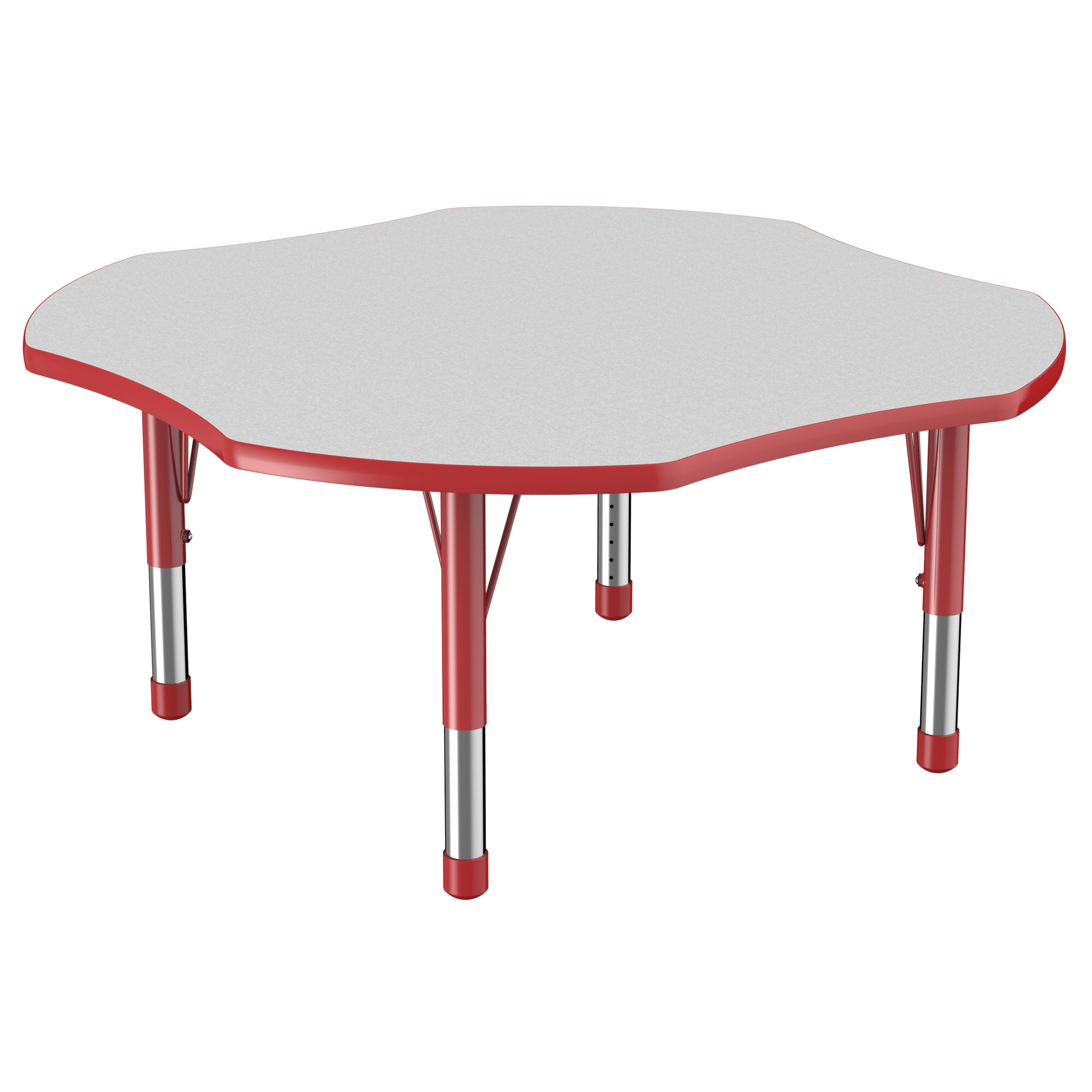 FDP 48" x 48" Clover T - Molding Activity Table with Adjustable Chunky Legs (FDP - 10083 - XX) - SchoolOutlet
