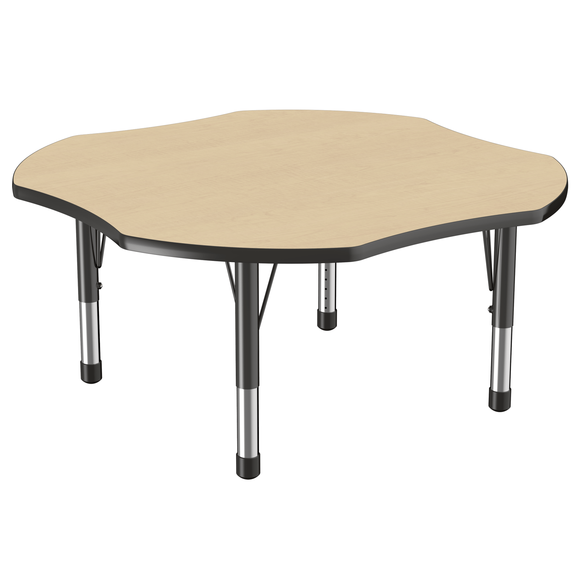 FDP 48" x 48" Clover T - Molding Activity Table with Adjustable Chunky Legs (FDP - 10083 - XX) - SchoolOutlet