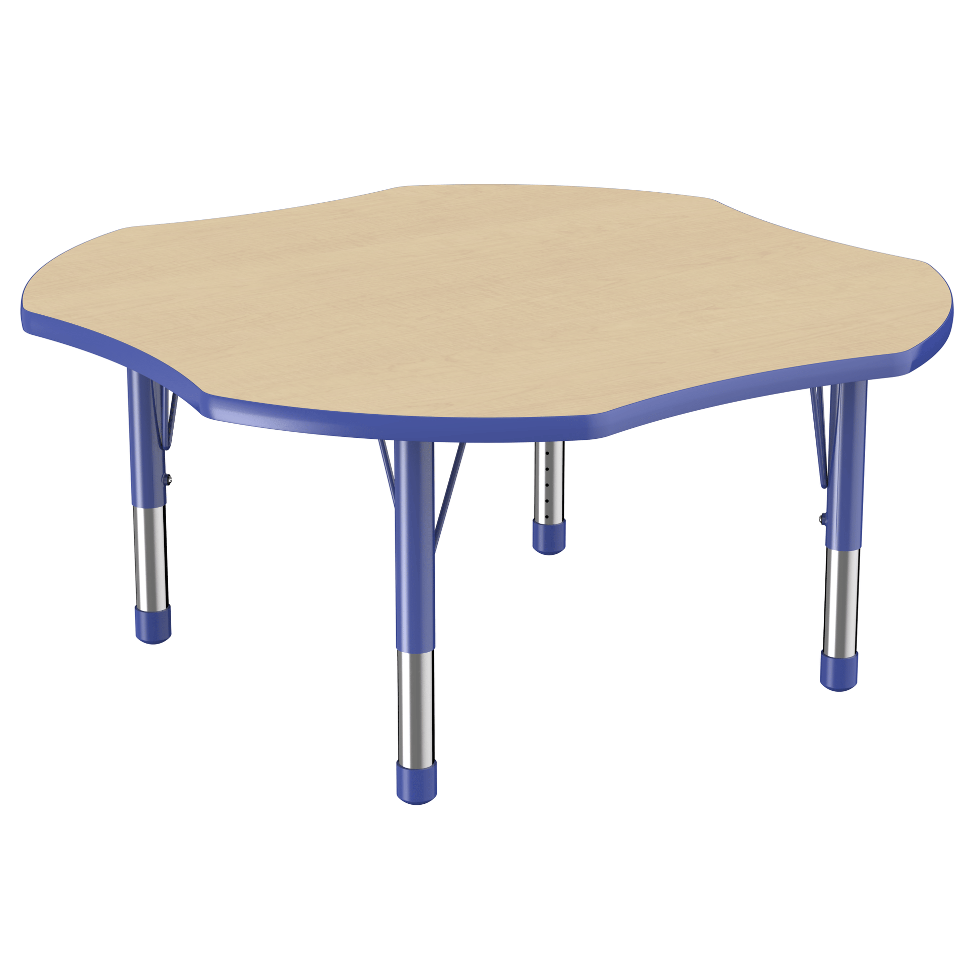 FDP 48" x 48" Clover T - Molding Activity Table with Adjustable Chunky Legs (FDP - 10083 - XX) - SchoolOutlet