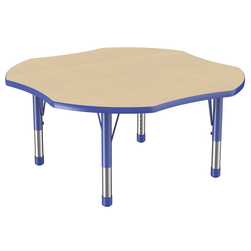 FDP 48" x 48" Clover T - Molding Activity Table with Adjustable Chunky Legs (FDP - 10083 - XX) - SchoolOutlet