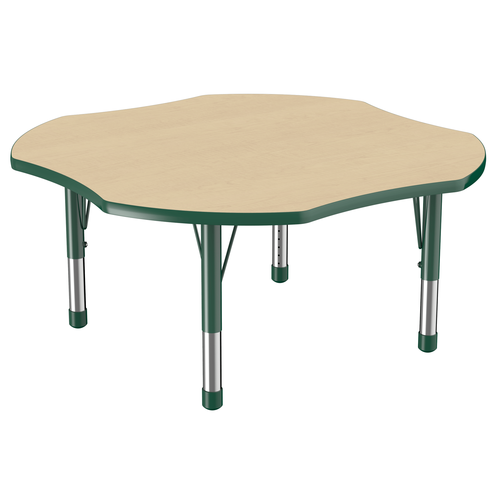 FDP 48" x 48" Clover T - Molding Activity Table with Adjustable Chunky Legs (FDP - 10083 - XX) - SchoolOutlet