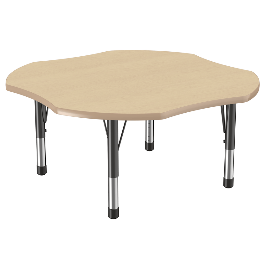 FDP 48" x 48" Clover T - Molding Activity Table with Adjustable Chunky Legs (FDP - 10083 - XX) - SchoolOutlet