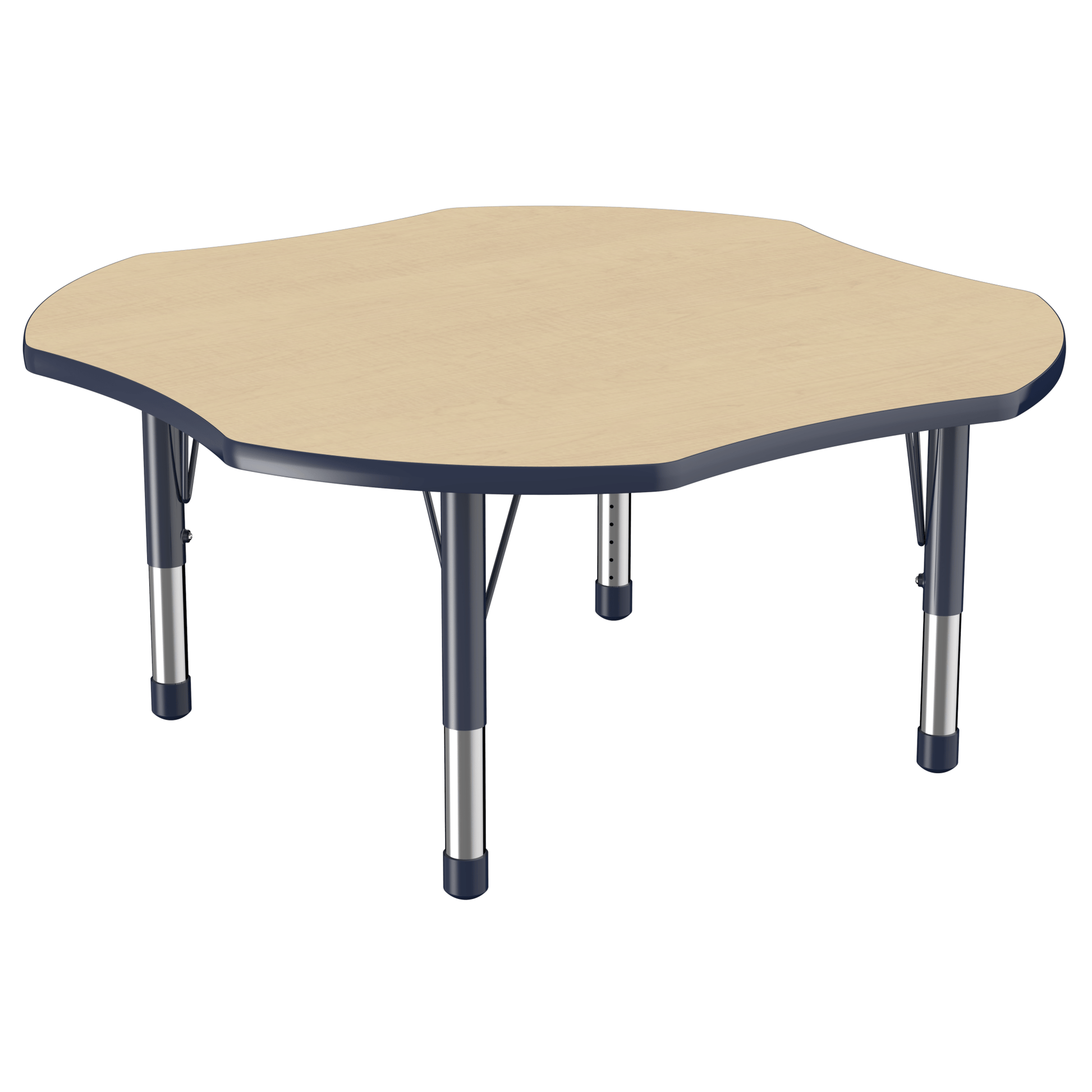 FDP 48" x 48" Clover T - Molding Activity Table with Adjustable Chunky Legs (FDP - 10083 - XX) - SchoolOutlet
