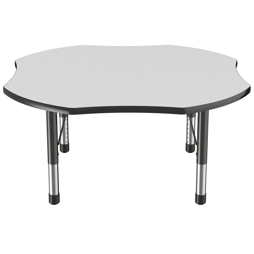 FDP 48" x 48" Clover T - Molding Activity Table with Adjustable Chunky Legs (FDP - 10083 - XX) - SchoolOutlet