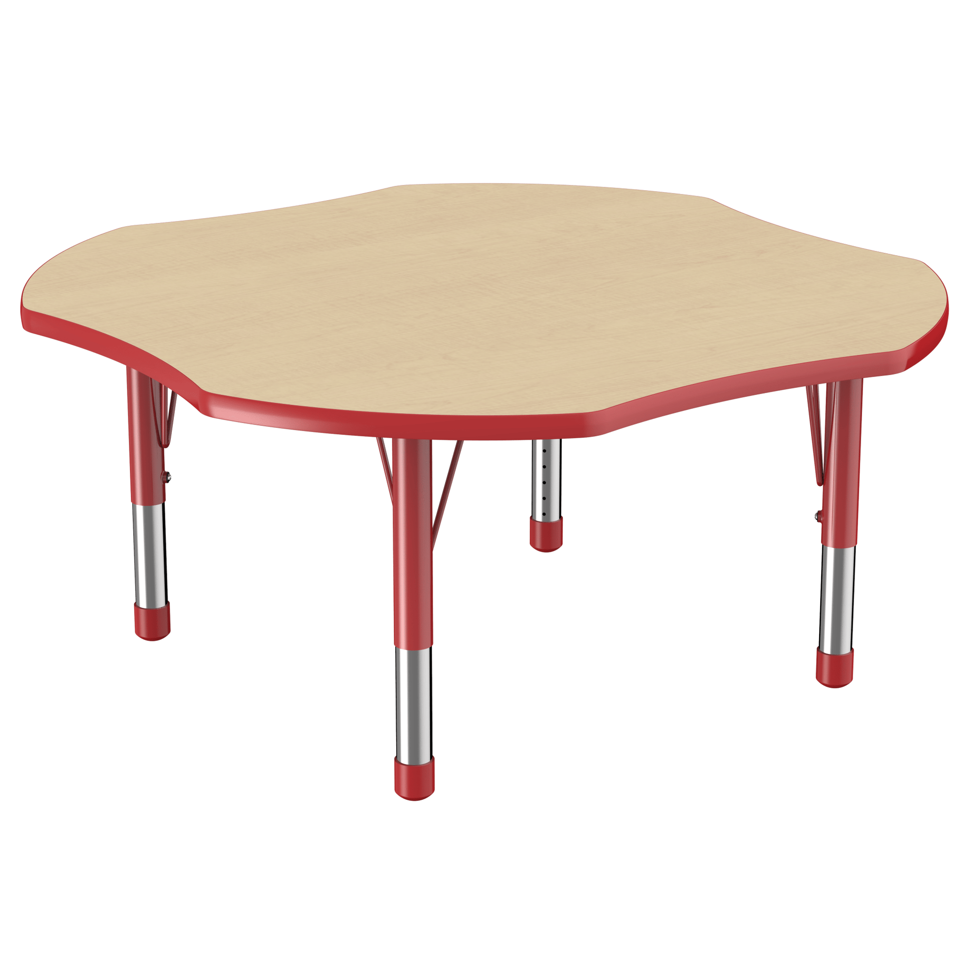 FDP 48" x 48" Clover T - Molding Activity Table with Adjustable Chunky Legs (FDP - 10083 - XX) - SchoolOutlet