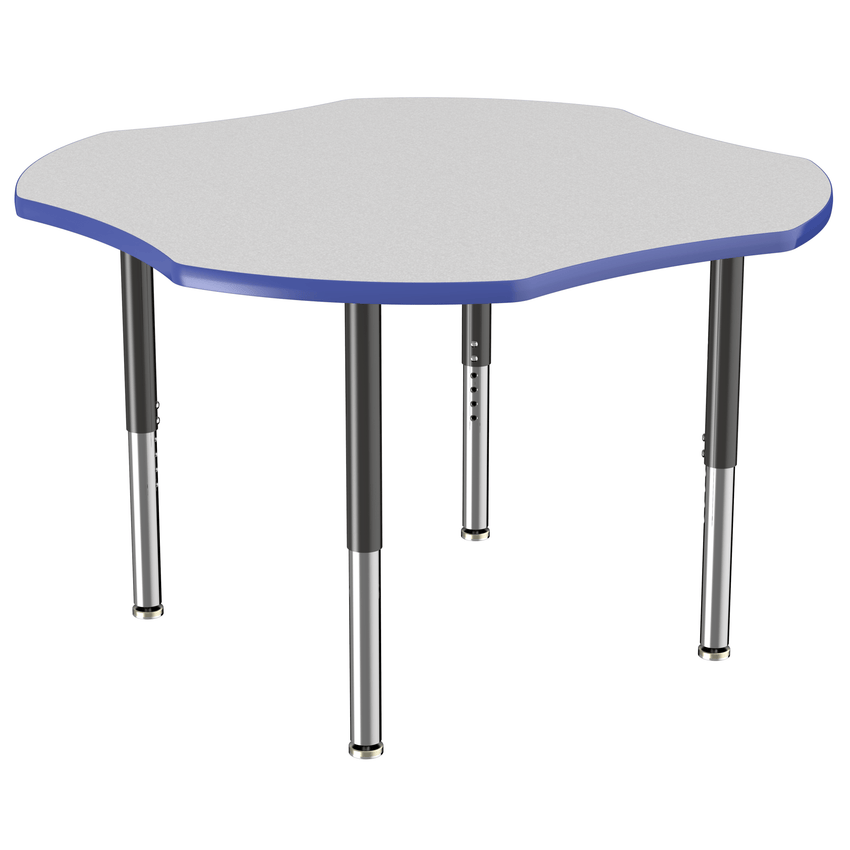 FDP 48" x 48" Clover T - Molding Activity Table with Adjustable Super Legs (FDP - 10084 - XX) - SchoolOutlet