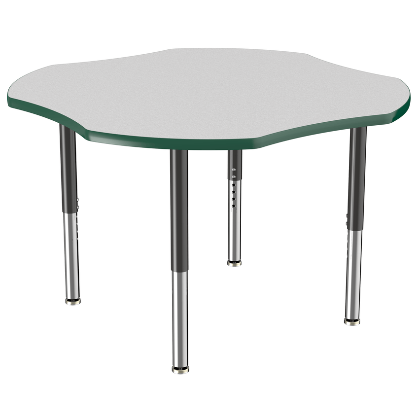 FDP 48" x 48" Clover T - Molding Activity Table with Adjustable Super Legs (FDP - 10084 - XX) - SchoolOutlet