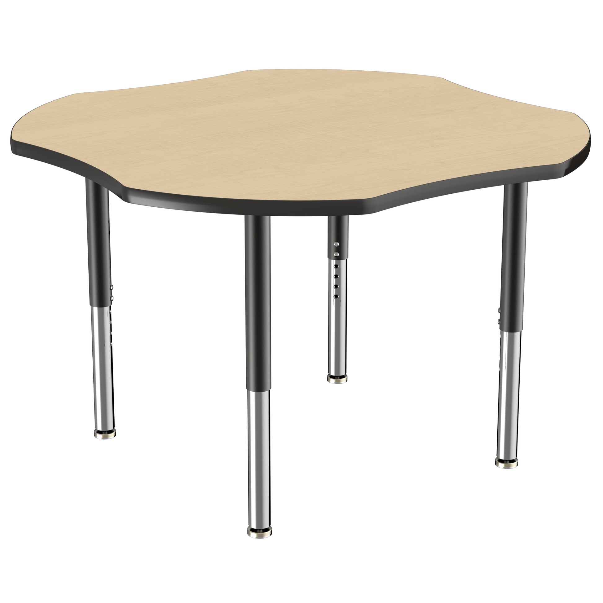 FDP 48" x 48" Clover T - Molding Activity Table with Adjustable Super Legs (FDP - 10084 - XX) - SchoolOutlet