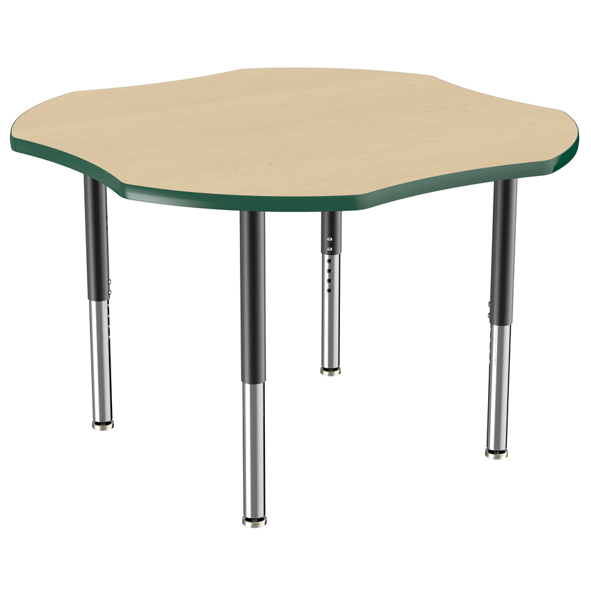 FDP 48" x 48" Clover T - Molding Activity Table with Adjustable Super Legs (FDP - 10084 - XX) - SchoolOutlet