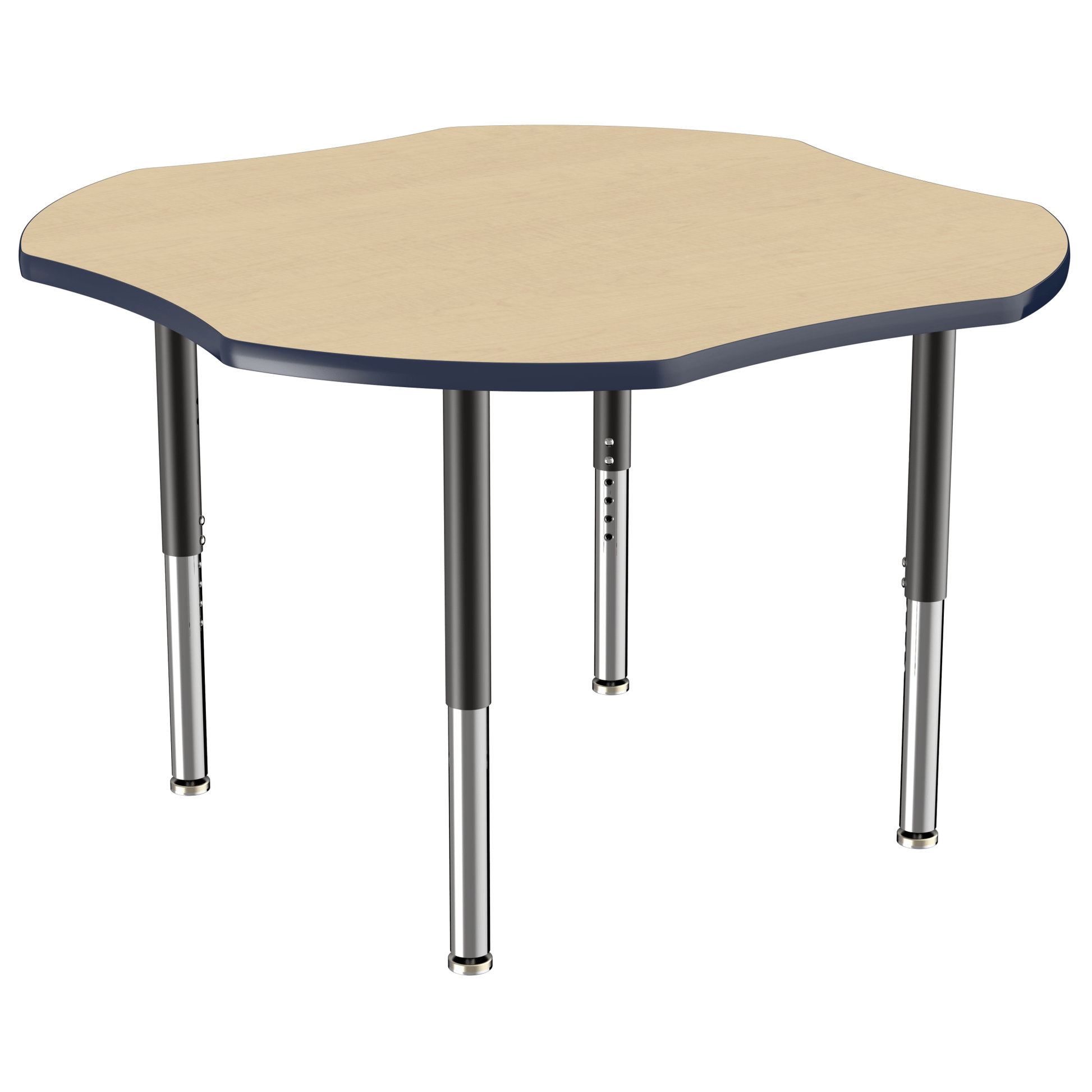 FDP 48" x 48" Clover T - Molding Activity Table with Adjustable Super Legs (FDP - 10084 - XX) - SchoolOutlet