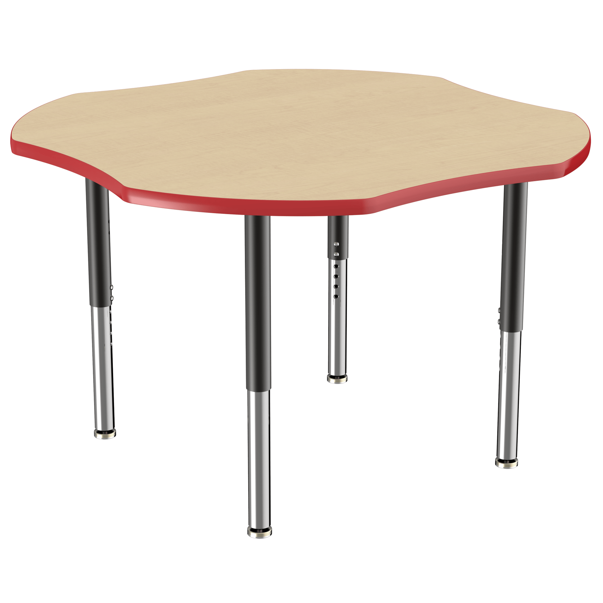 FDP 48" x 48" Clover T - Molding Activity Table with Adjustable Super Legs (FDP - 10084 - XX) - SchoolOutlet