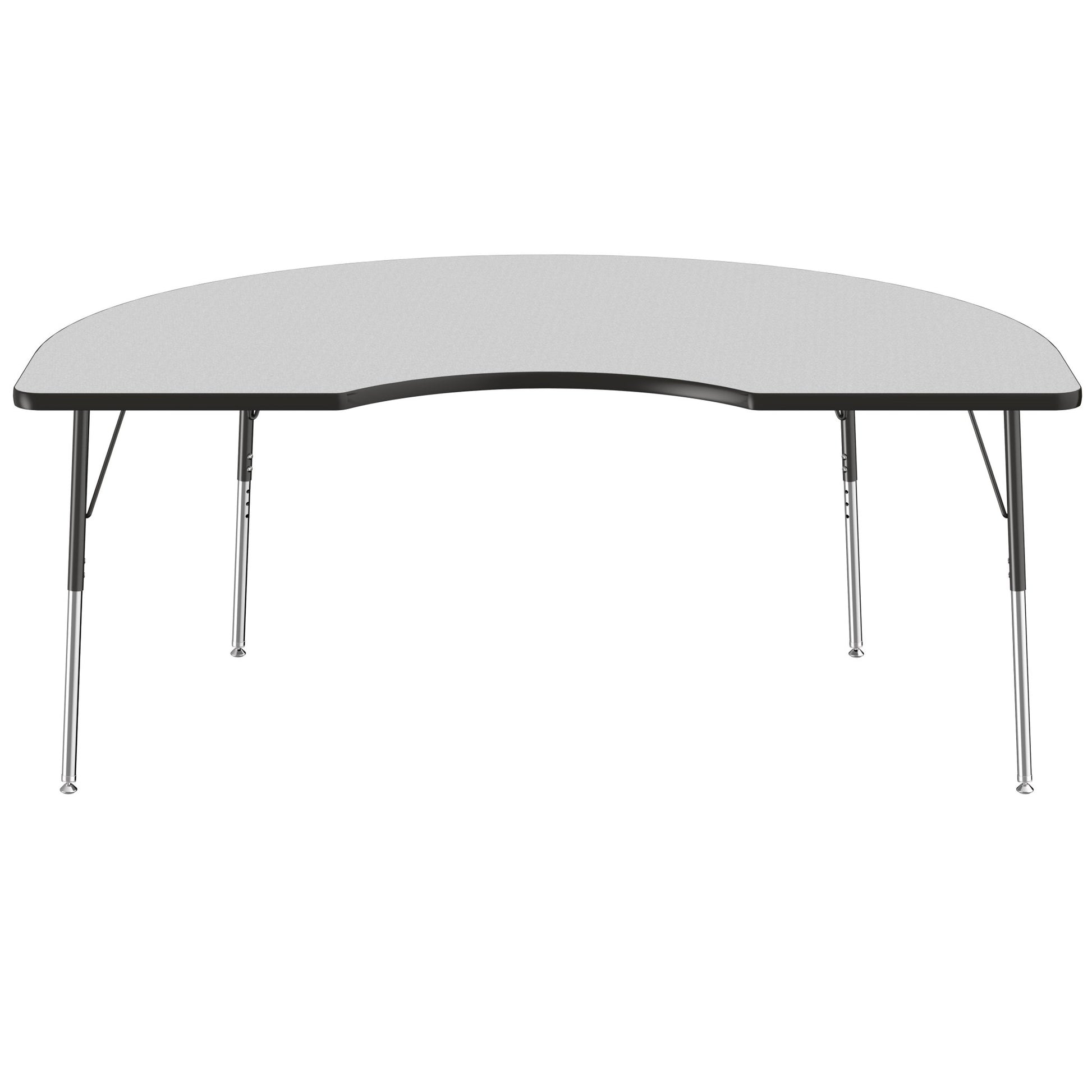 FDP 48" x 72" Kidney T - Molding Activity Table with Adjustable Standard Swivel Glide Legs (FDP - 10085 - XX) - SchoolOutlet