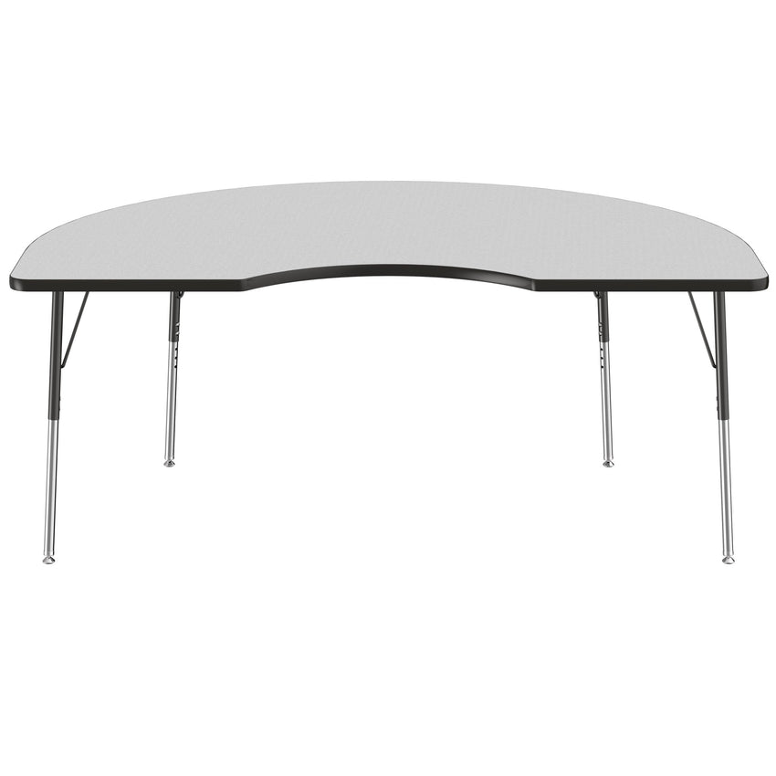 FDP 48" x 72" Kidney T - Molding Activity Table with Adjustable Standard Swivel Glide Legs (FDP - 10085 - XX) - SchoolOutlet
