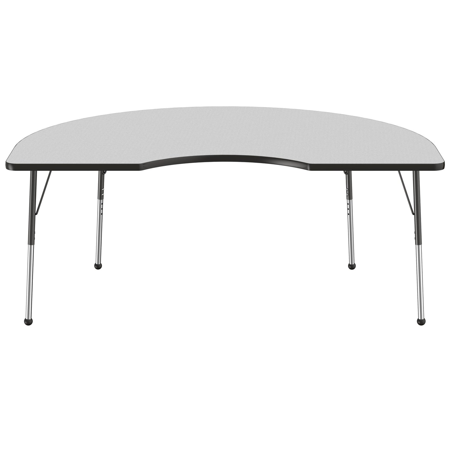 FDP 48" x 72" Kidney T - Molding Activity Table with Adjustable Standard Ball Glide Legs (FDP - 10086 - XX) - SchoolOutlet