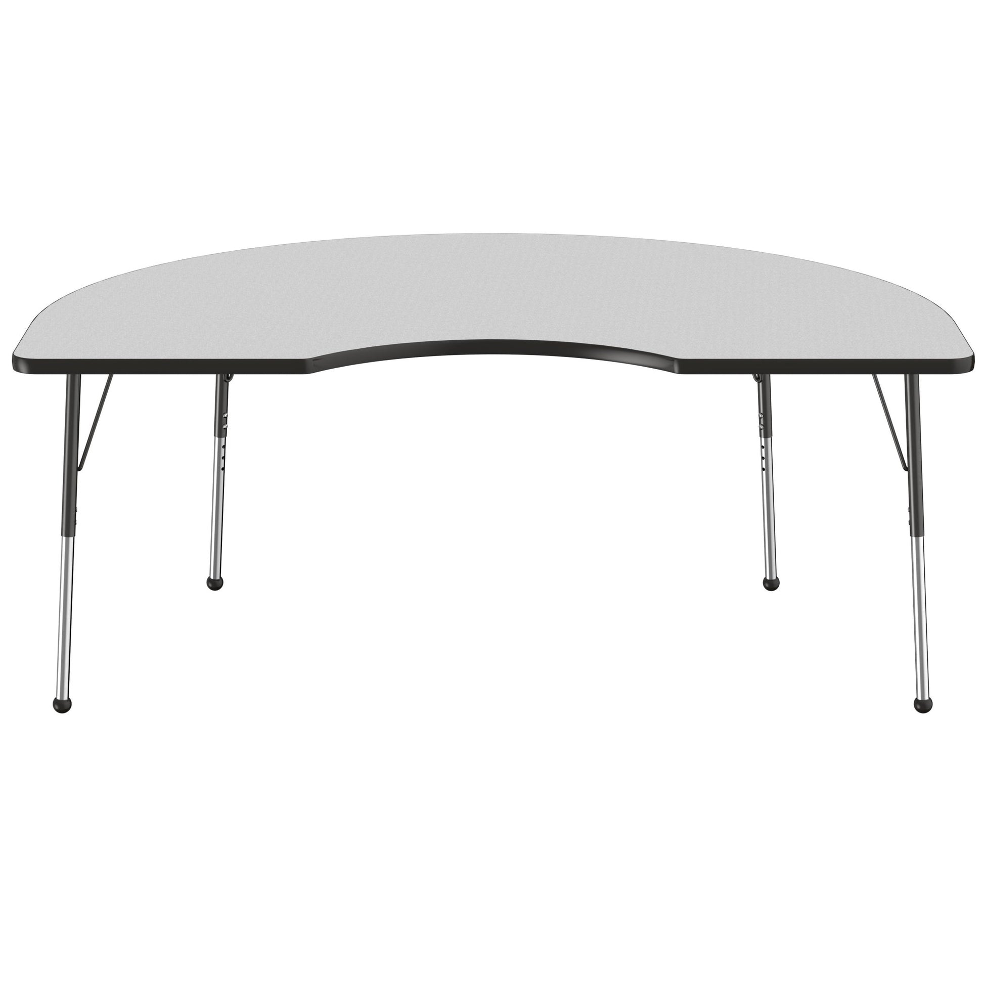 FDP 48" x 72" Kidney T - Molding Activity Table with Adjustable Standard Ball Glide Legs (FDP - 10086 - XX) - SchoolOutlet