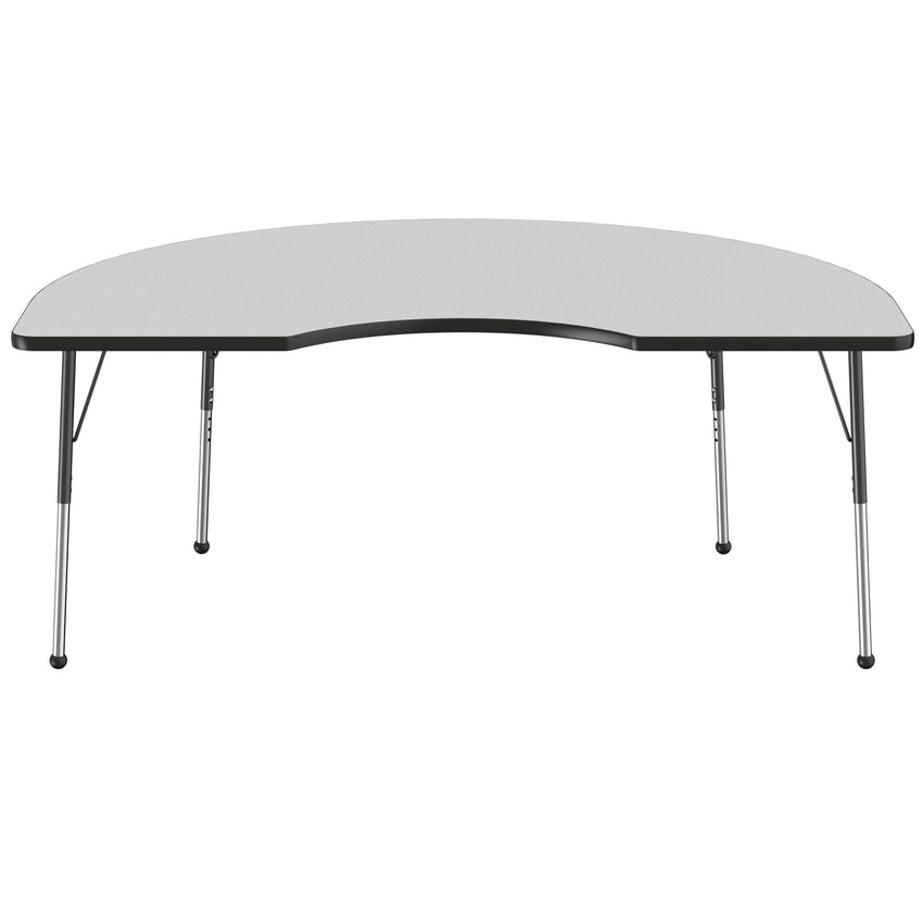 FDP 48" x 72" Kidney T - Molding Activity Table with Adjustable Standard Ball Glide Legs (FDP - 10086 - XX) - SchoolOutlet