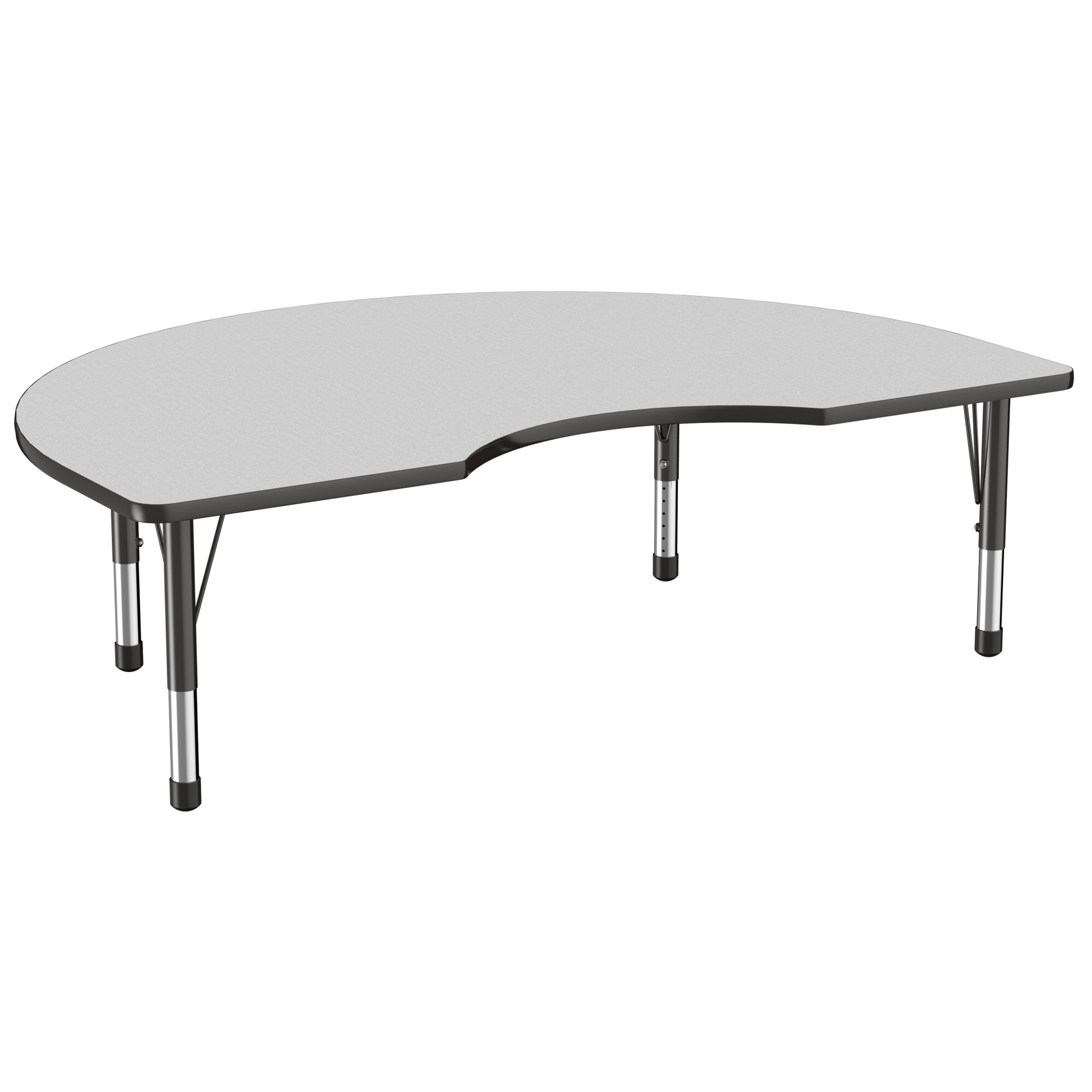 FDP 48" x 72" Kidney T - Molding Activity Table with Adjustable Chunky Legs (FDP - 10087 - XX) - SchoolOutlet